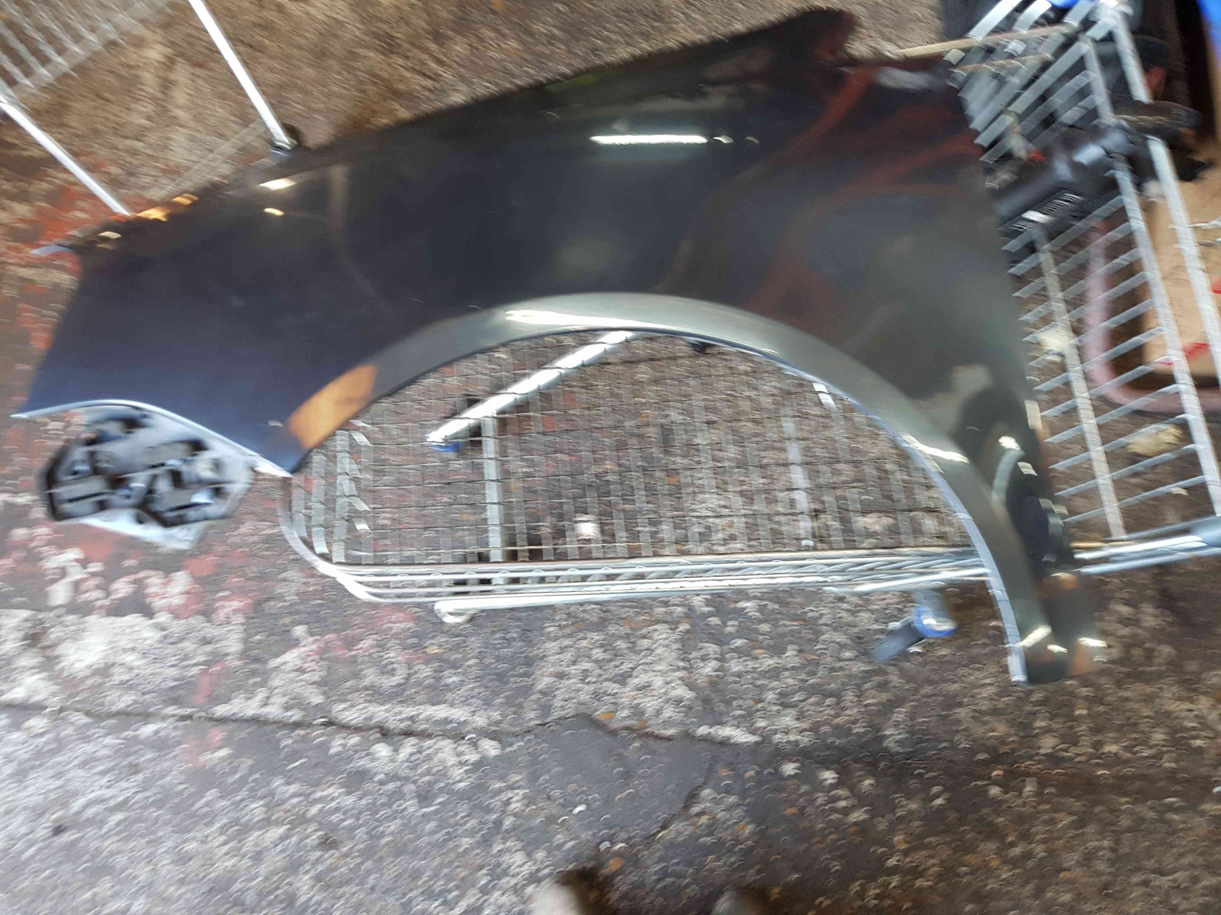 Volkswagen Polo 9N3 2006-2008 Passenger Ns Wing Grey Blue Lc7v some damage