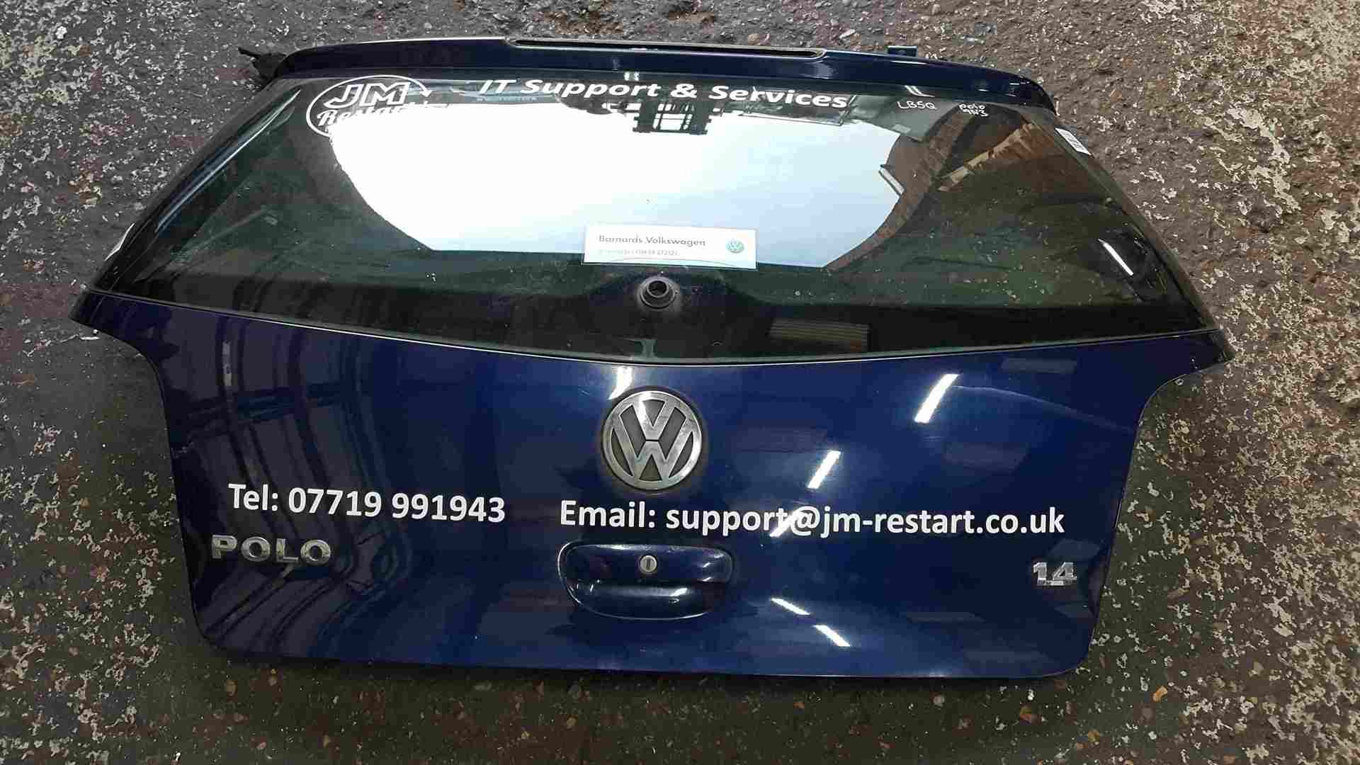 Volkswagen Polo 9N3 2006-2008 Rear Tailgate Boot Blue LD5Q