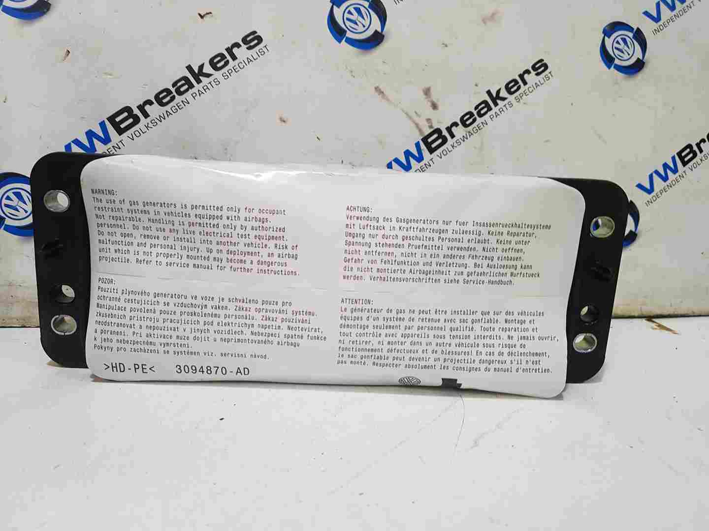 Volkswagen Polo MK6 2017-2023 Dashboard Airbag 6F0880204d