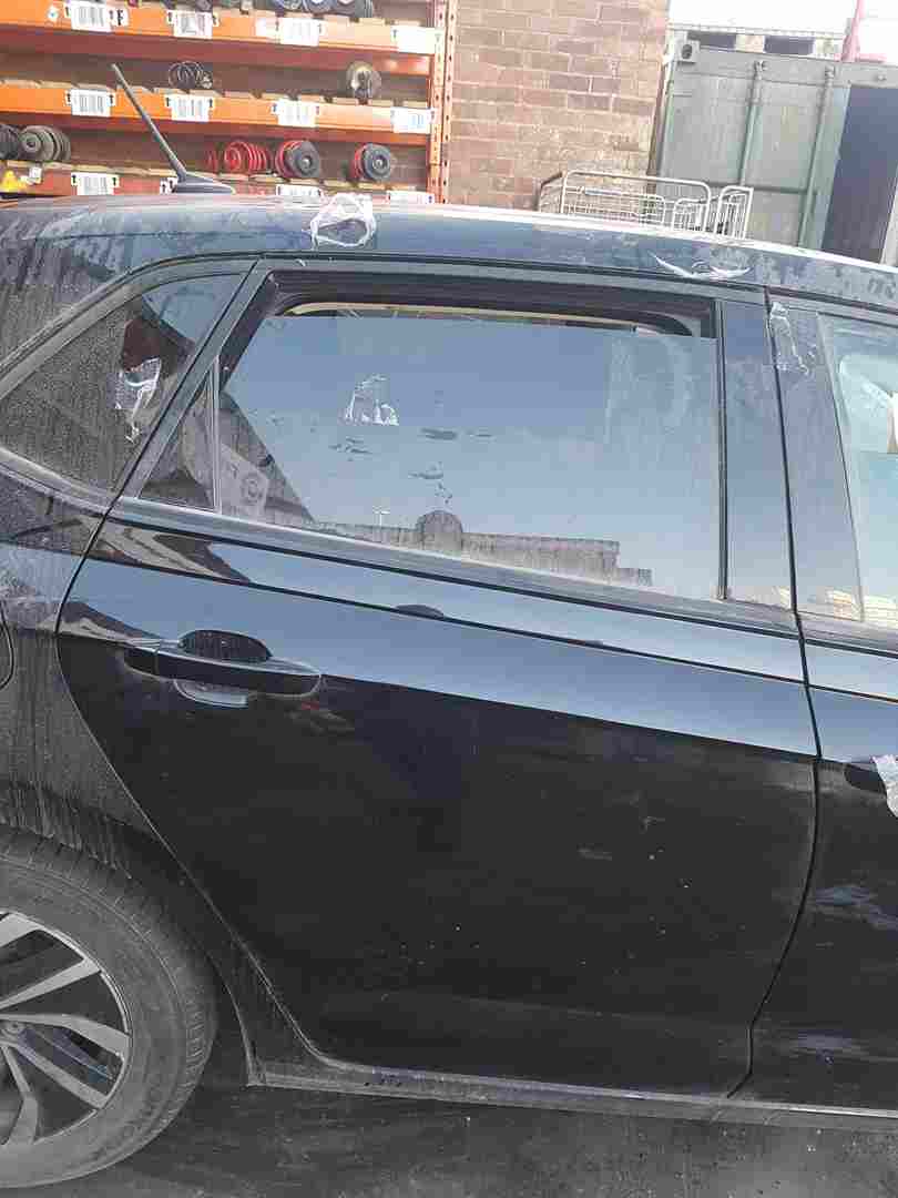 Volkswagen Polo MK6 2017-2023 Drivers OSR Rear Door Black Lc9x