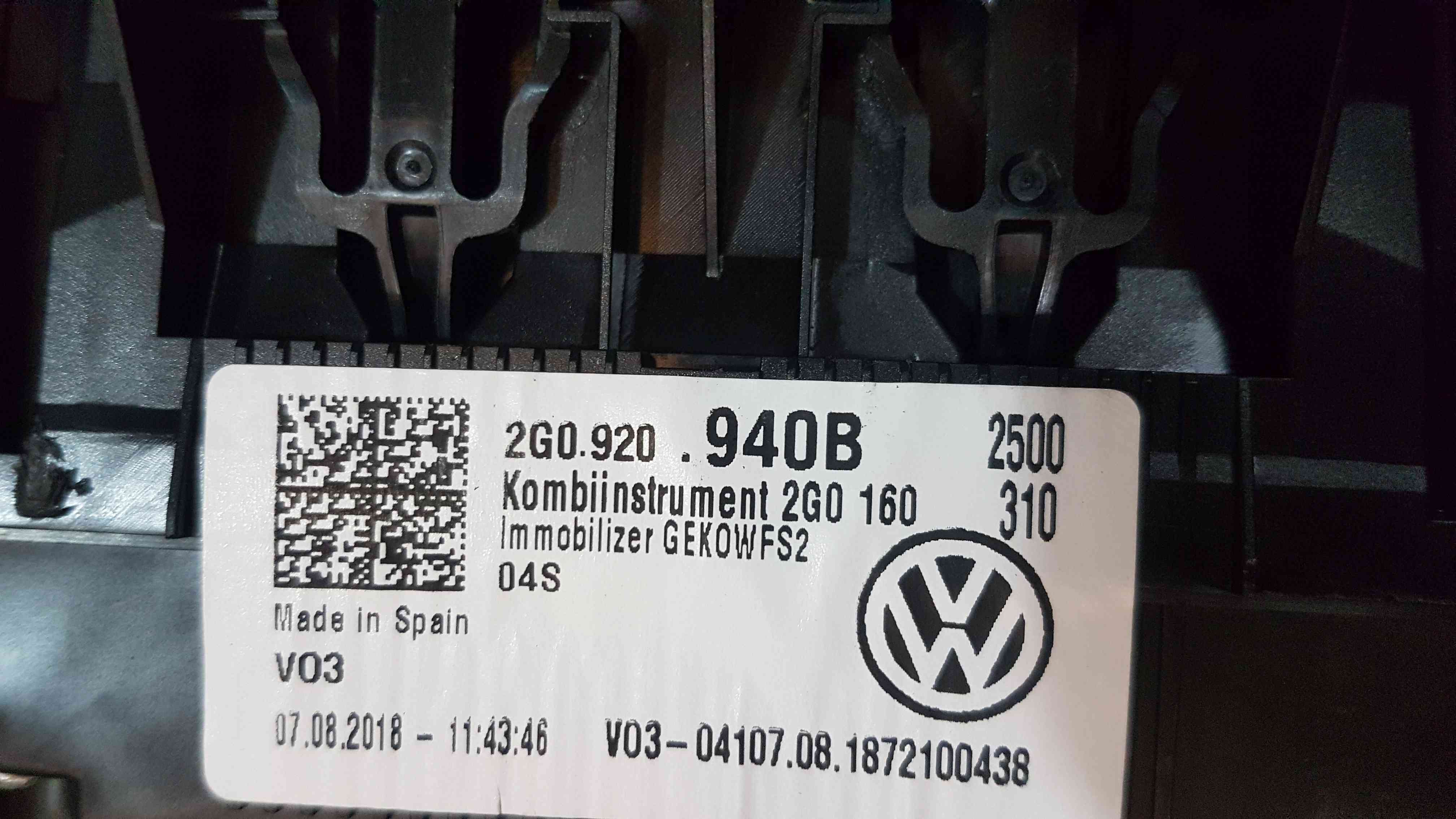 Volkswagen Polo MK6 2017-2023 Instrument Panel Dials Gauges Clocks 58K