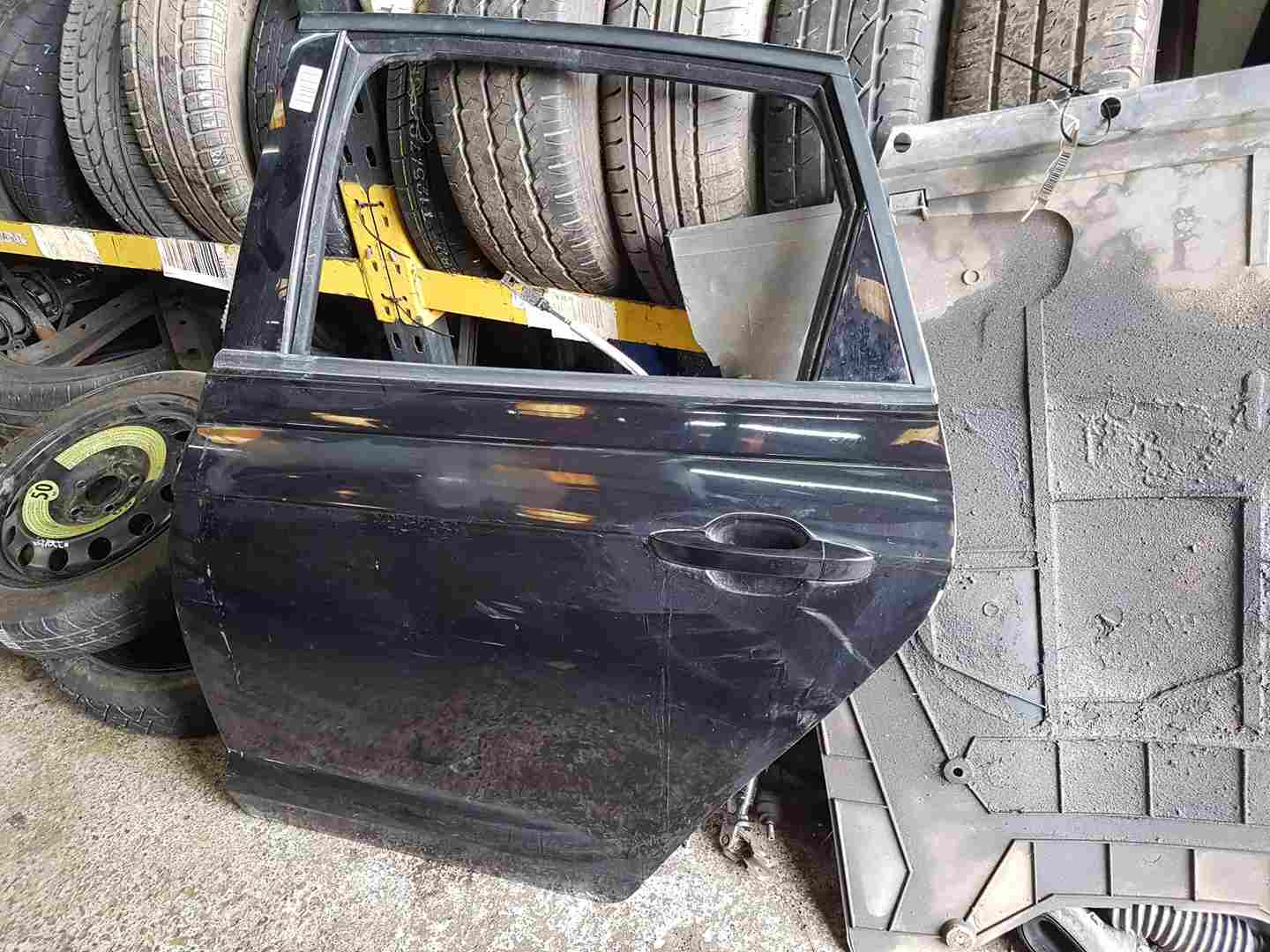Volkswagen Polo MK6 2017-2023 Passenger NSR Rear Door Black Lc9x