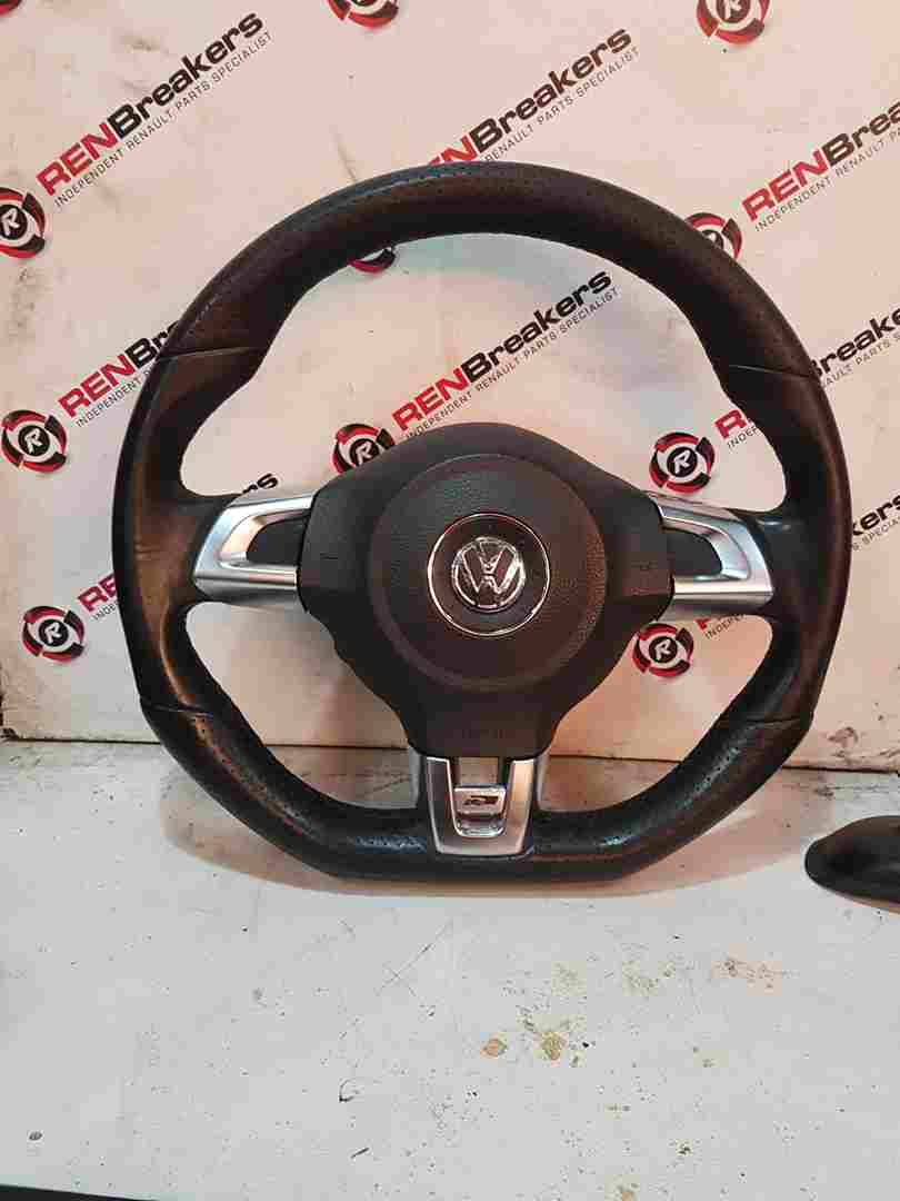 Volkswagen Polo R Line 6R  2009-2014 Steering Wheel Flat Bottom + BAG 1K8419091P