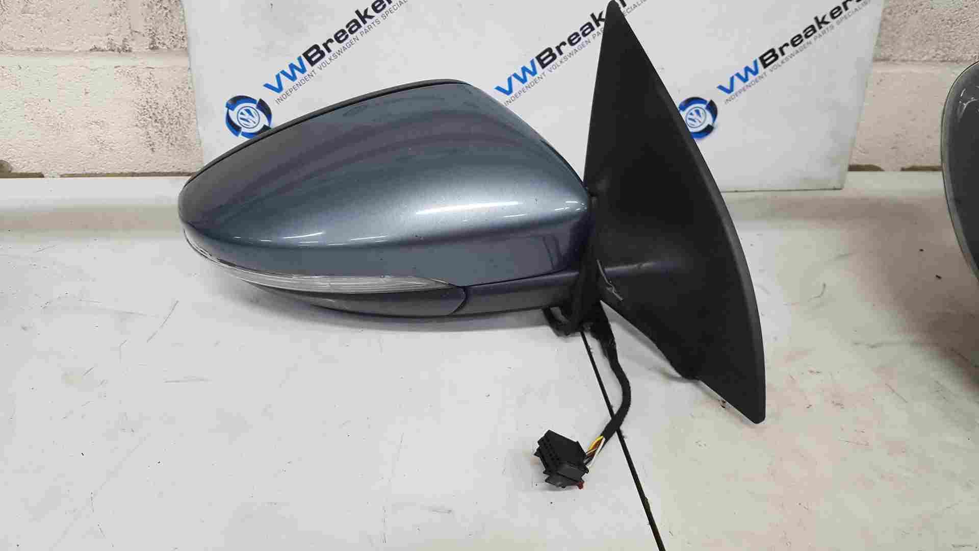 Volkswagen Scirocco 2008-2014 Drivers Os Wing Mirror Grey Lr7k