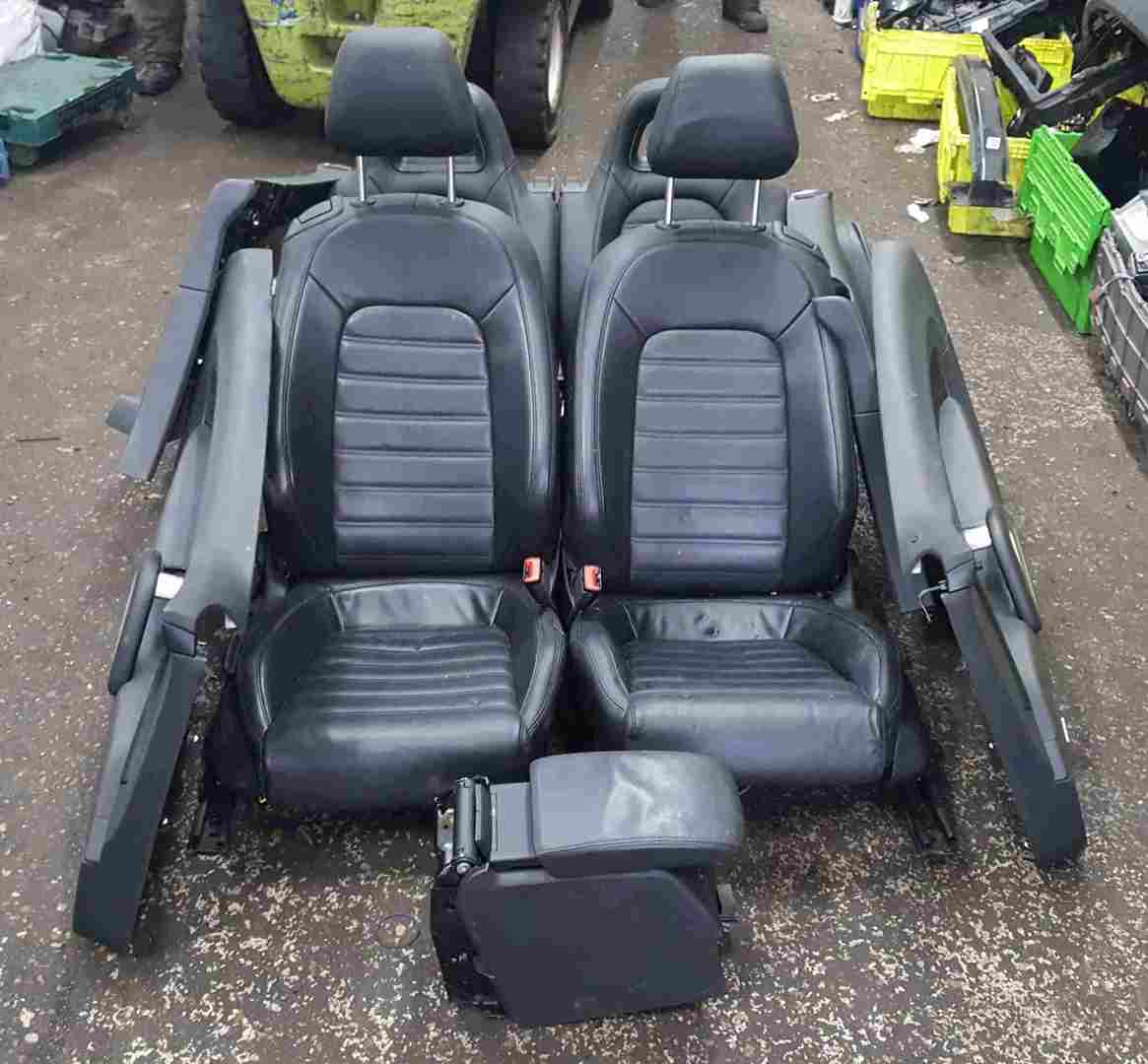 Volkswagen Scirocco 2008-2014 Full Leather Interior Black Seats Chairs Cards