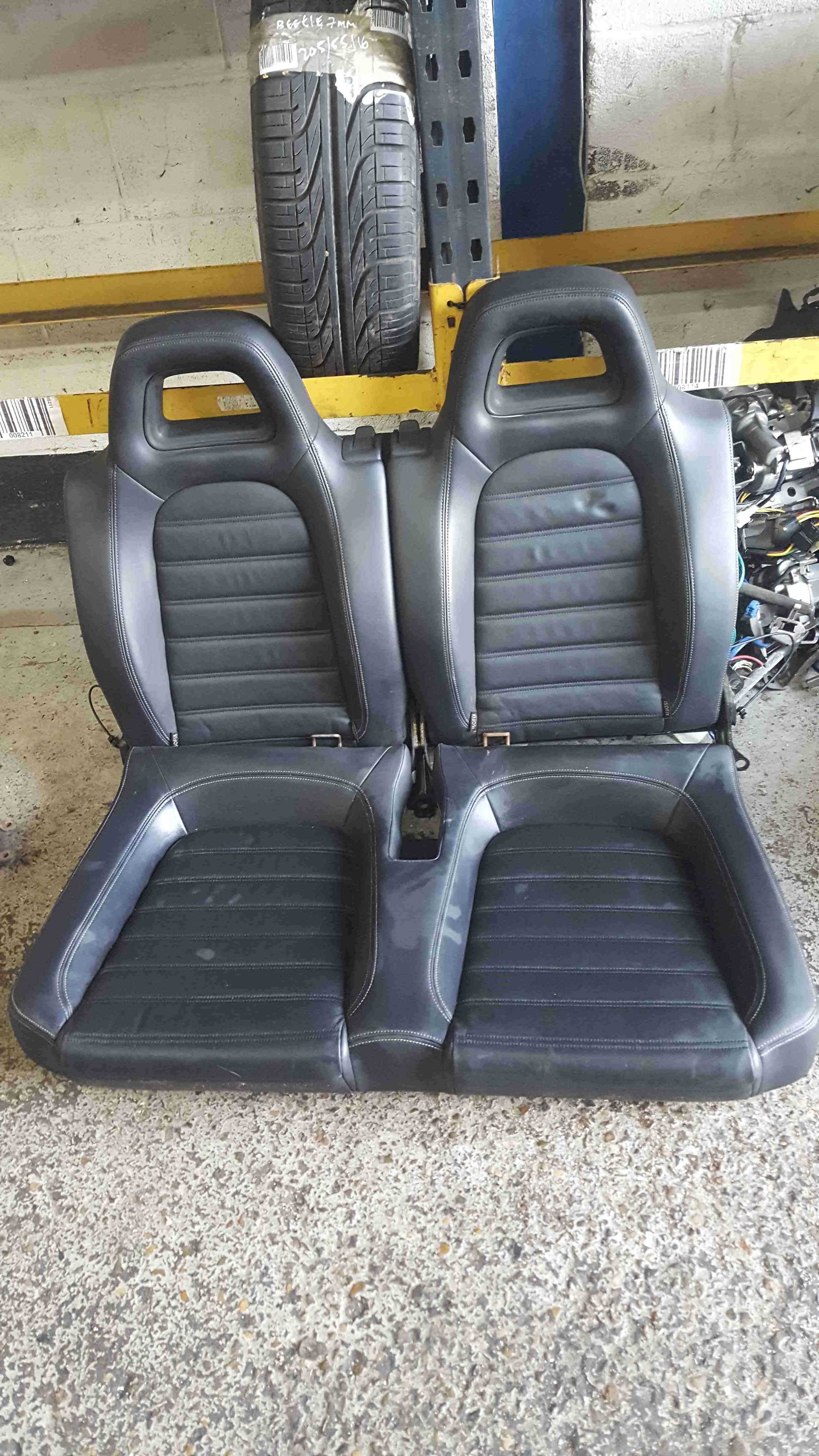 Volkswagen Scirocco 2008-2014 Rear Bench Seat Leather Black