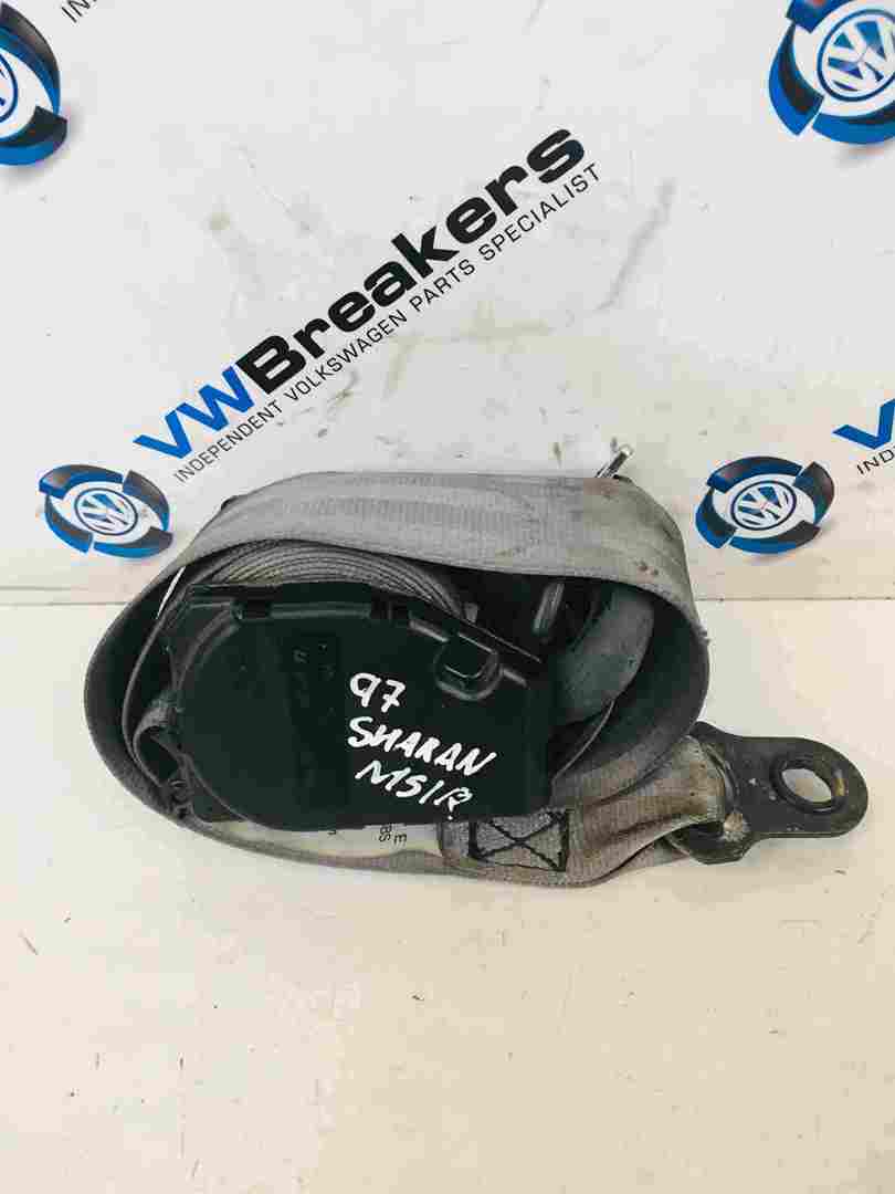 Volkswagen Sharan 1995-2003 Passenger NSR Rear Seat Belt Light Grey 7M0857812E