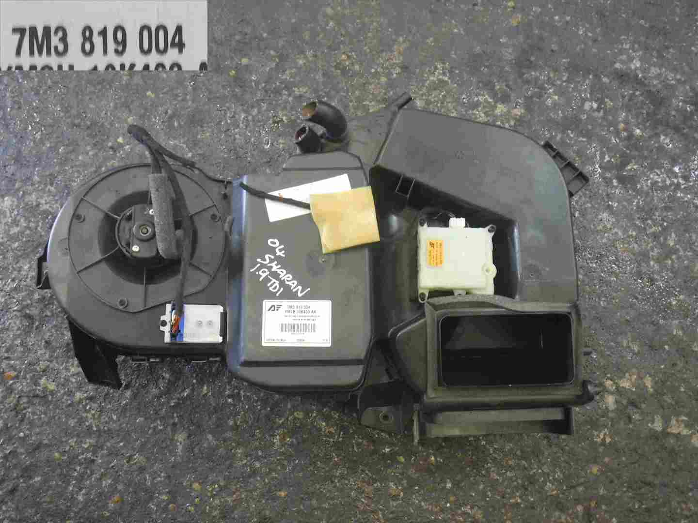 Volkswagen Sharan 2000-2009 Heater Motor Blower Fan Matrix Housing Box 7M3819004
