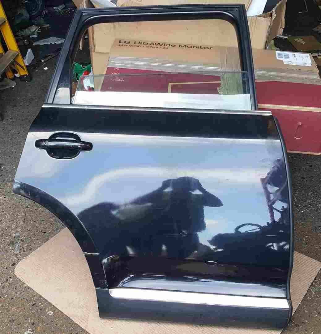 Volkswagen Touareg 2002-2007 Drivers OSR Rear Door Black LC9Z