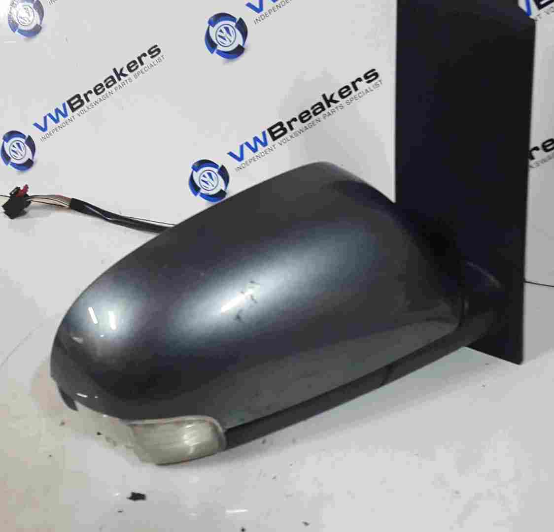 Volkswagen Touran 2003-2006 Drivers OS Wing Mirror Grey LD7X