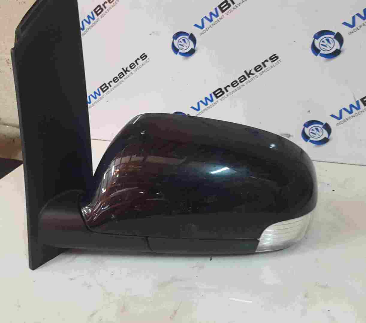 Volkswagen Touran 2003-2006 Passenger NS Wing Mirror Black LC9X