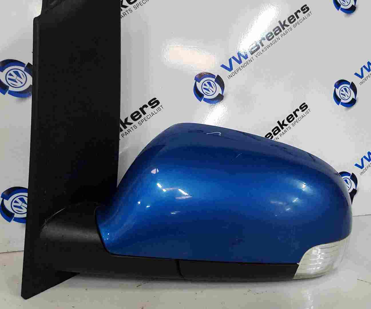 Volkswagen Touran 2003-2006 Passenger NS Wing Mirror Blue LA5X