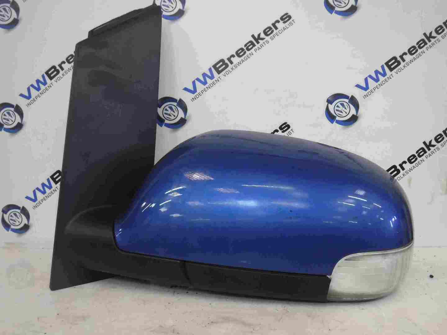 Volkswagen Touran 2003-2006 Passenger NSF Wing Door Mirror Blue LA5X