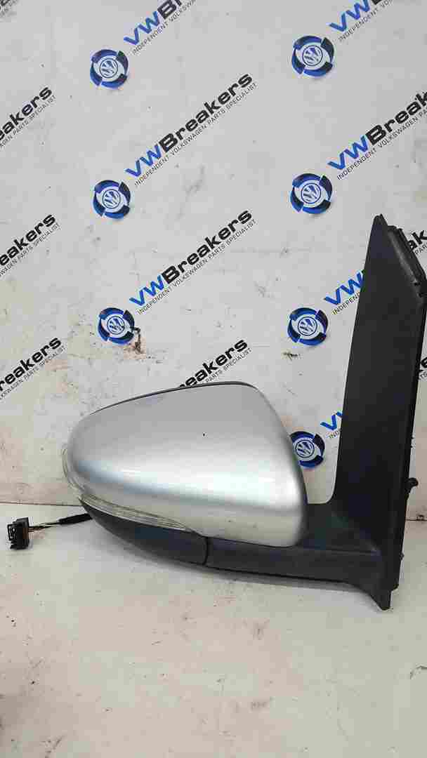 Volkswagen Touran 2006-2010 Drivers Os Wing Mirror Silver La7w MK1 Facelift