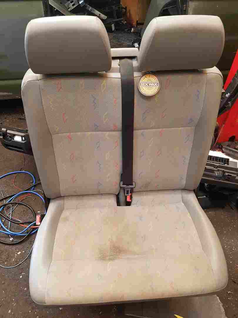 Volkswagen Transporter T5 2003-2009 Front Passenger Bench Seat Cloth + Storage