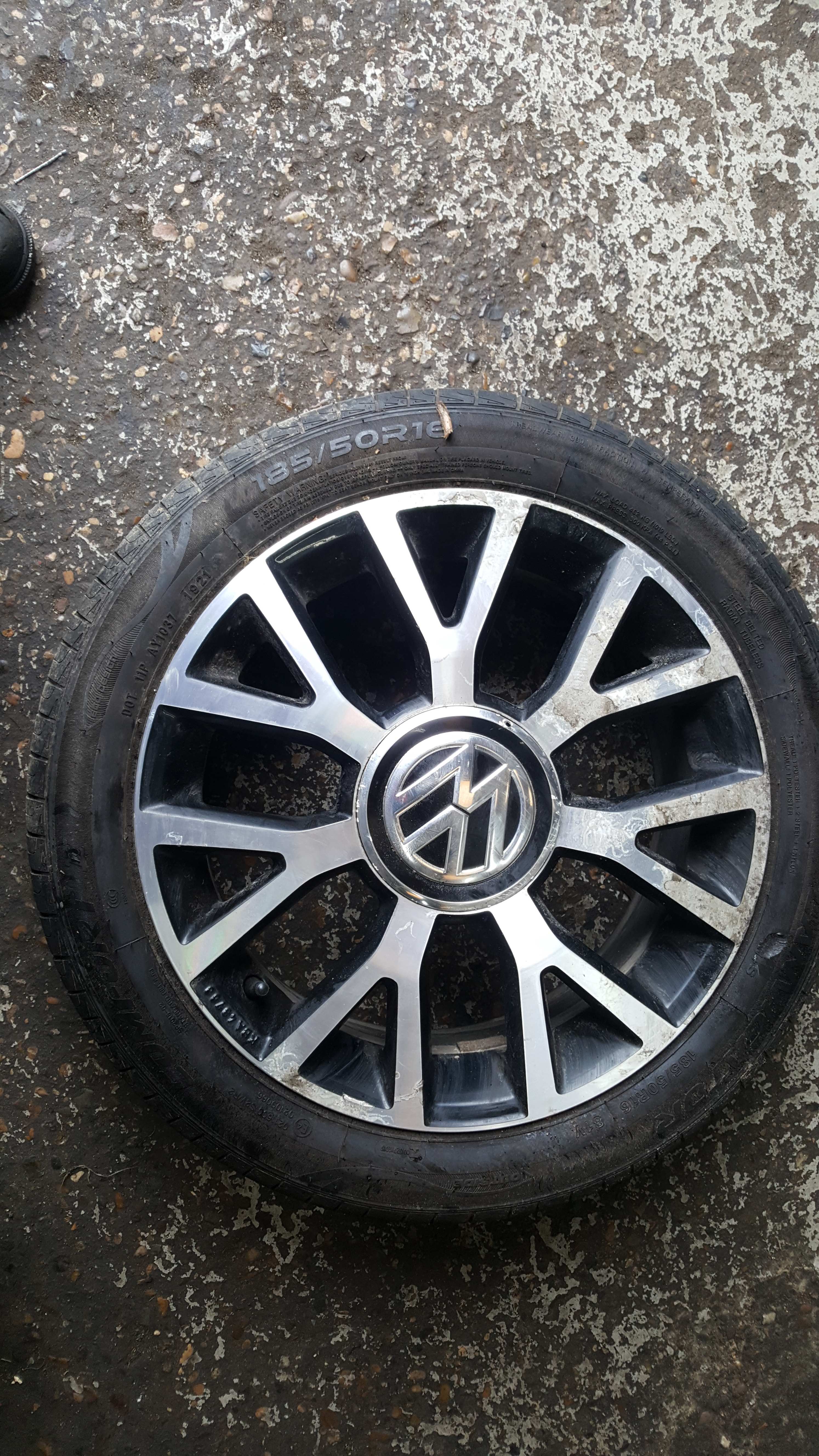 Volkswagen UP 2011-2017 Alloy Wheel + Tyre 185 50 16 6mm 1s0071496 3/5