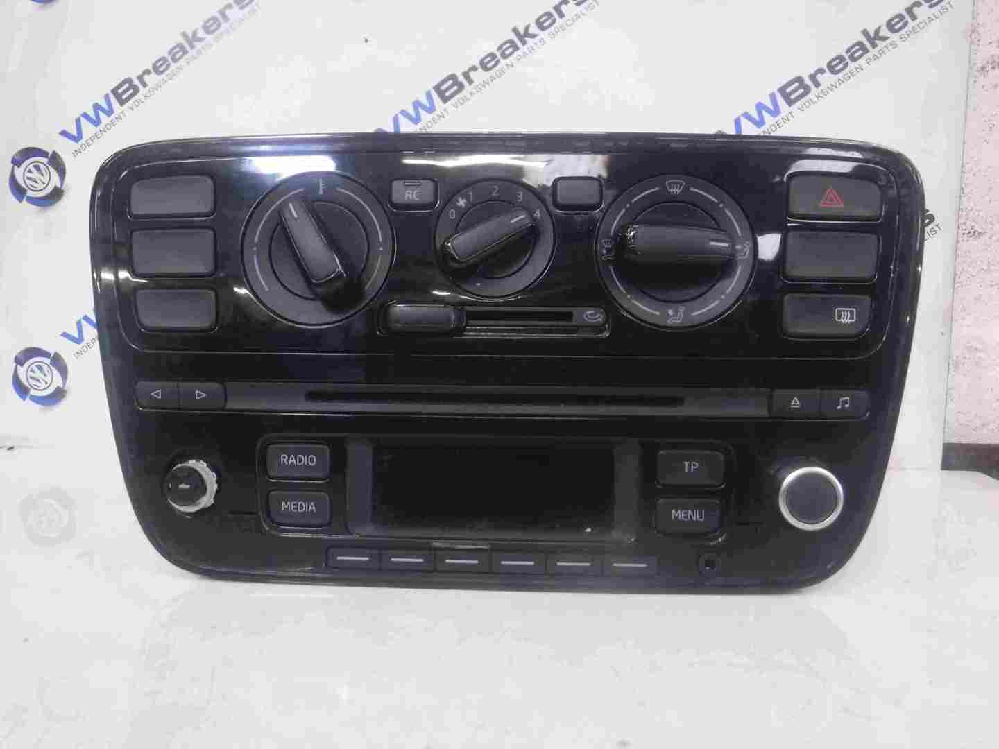 Volkswagen UP 2011-2017 Radio Cd Player AUX + Heater Controls Gloss Black