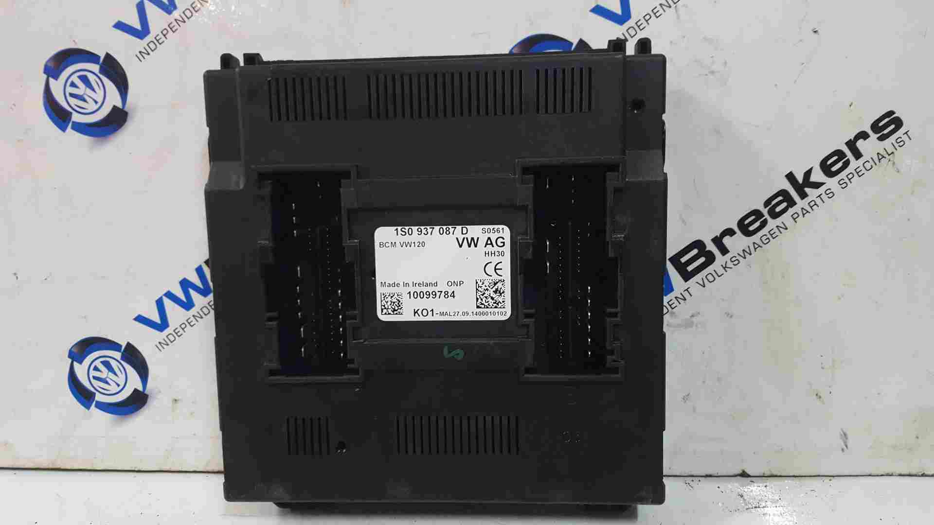 Volkswagen Up 2011-2017 Body Control Module BCM 1S0937087d
