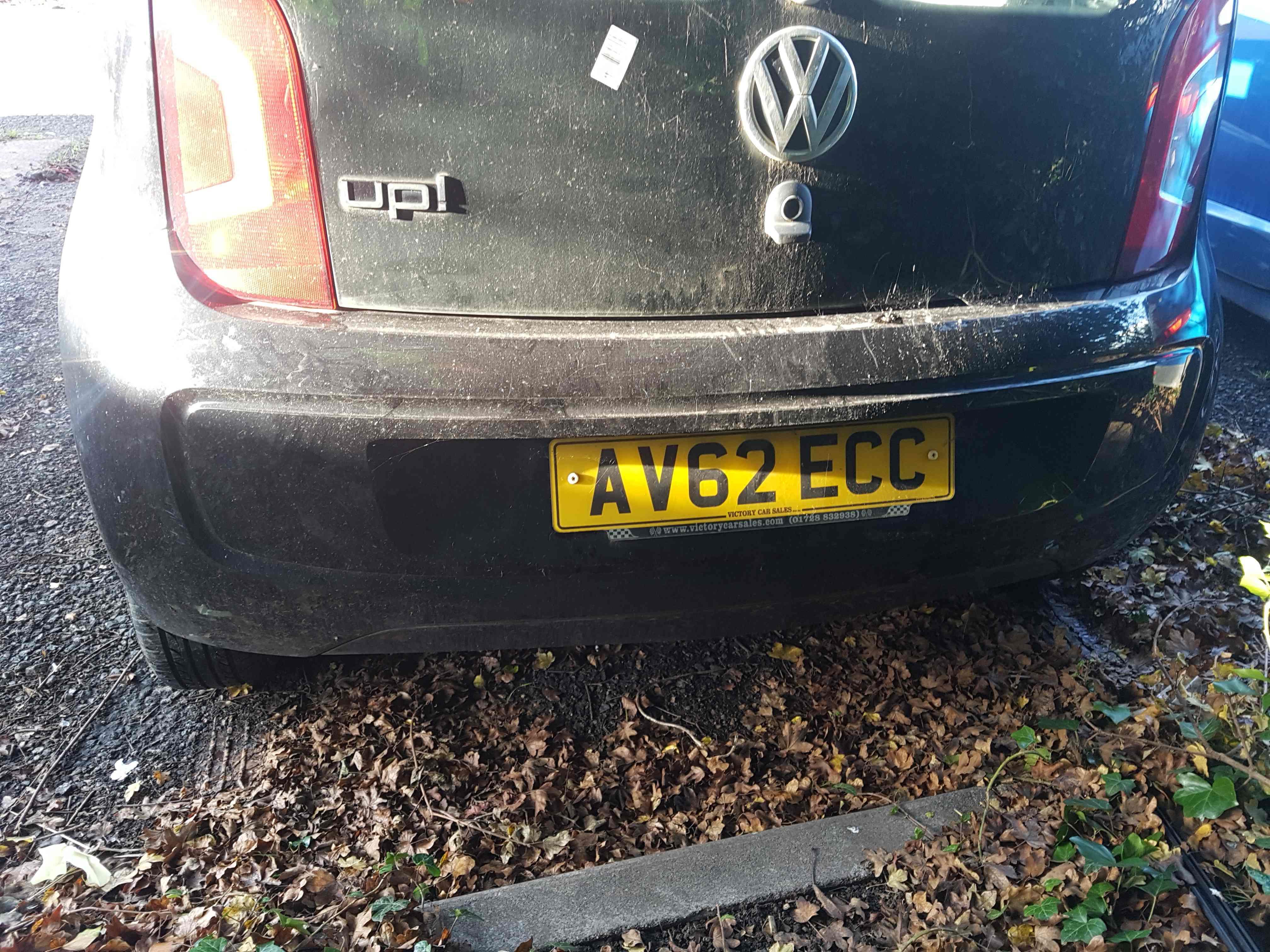 Volkswagen Up 2011-2017 Rear Bumper Black Lc9x