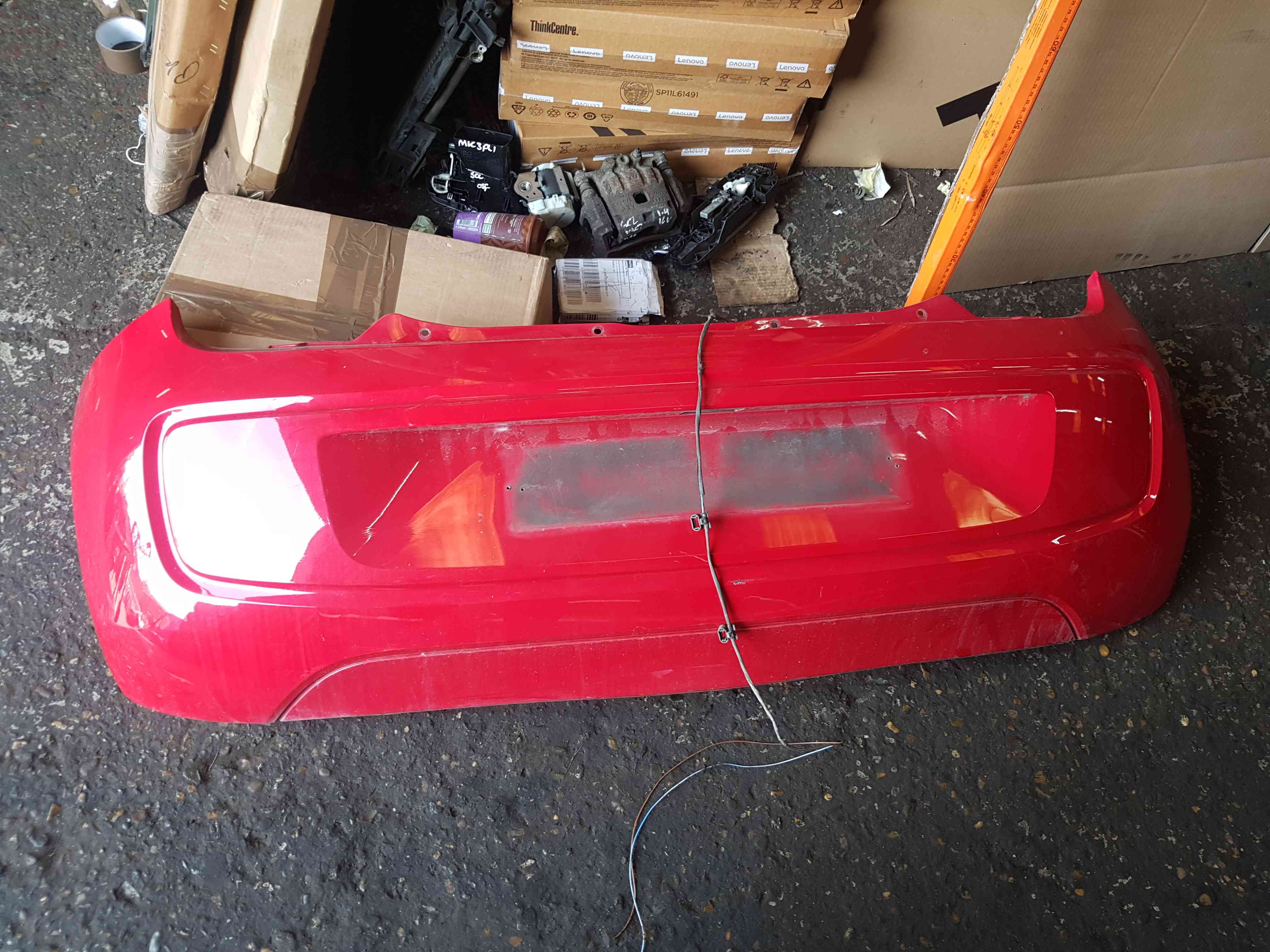 Volkswagen Up 2011-2017 Rear Bumper Ly3d RED 