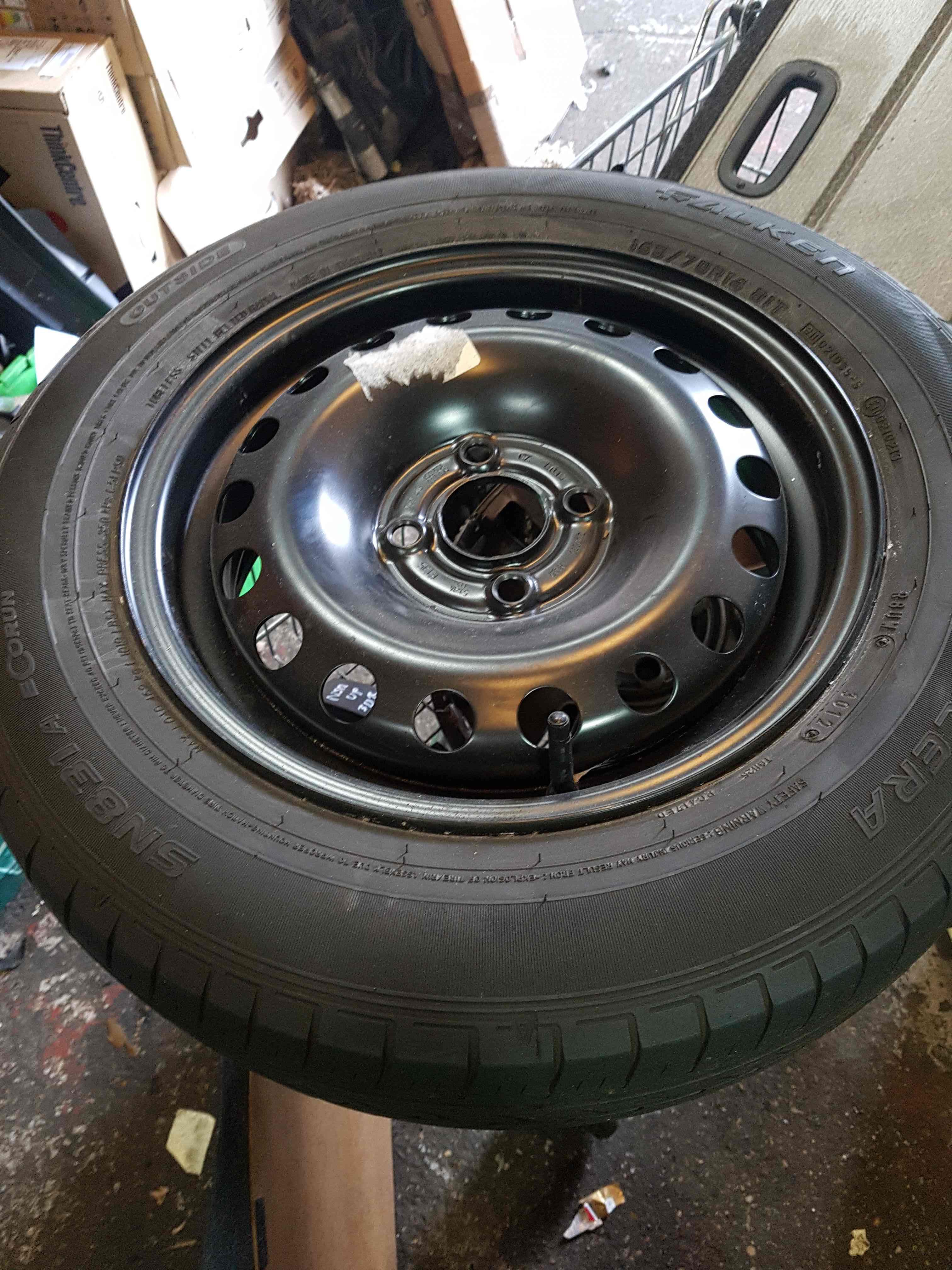 Volkswagen Up 2011-2017 Steel Spare Wheel + Tyre 165 70 14 6Mm 4/5