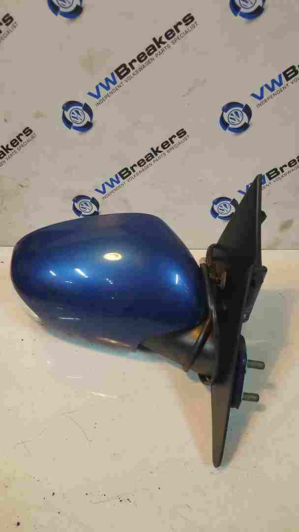 Volkswagen Beetle 1999-2006 Drivers Os Wing Mirror Blue La5w