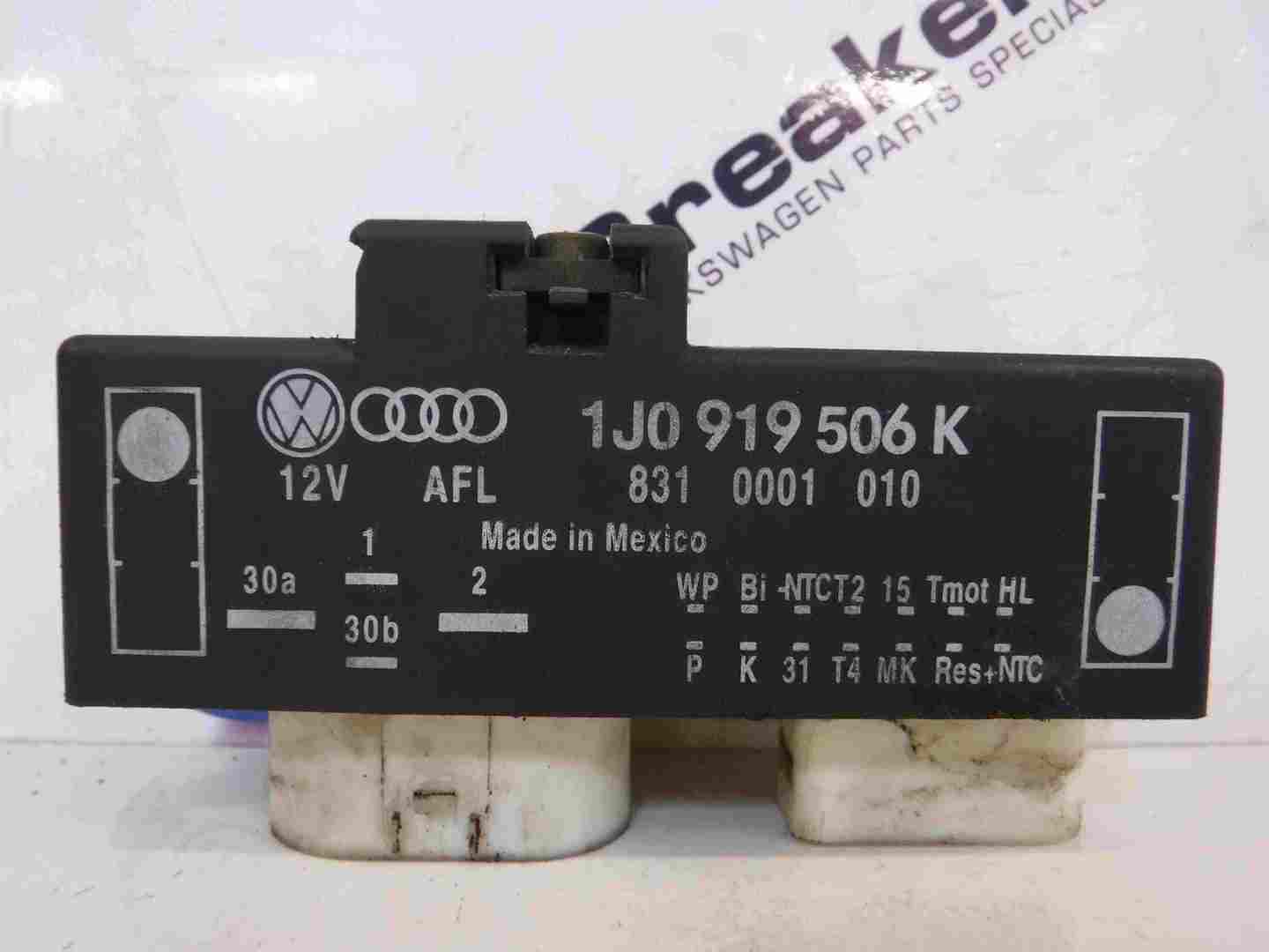 Volkswagen Beetle 2000-2006 Fan Control Unit Relay 1J0919506K
