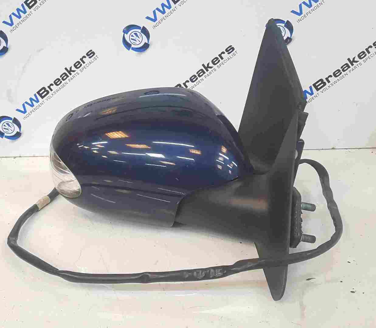 Volkswagen Beetle Convertible 2002-2006 Drivers OS Wing Mirror Blue LG5V
