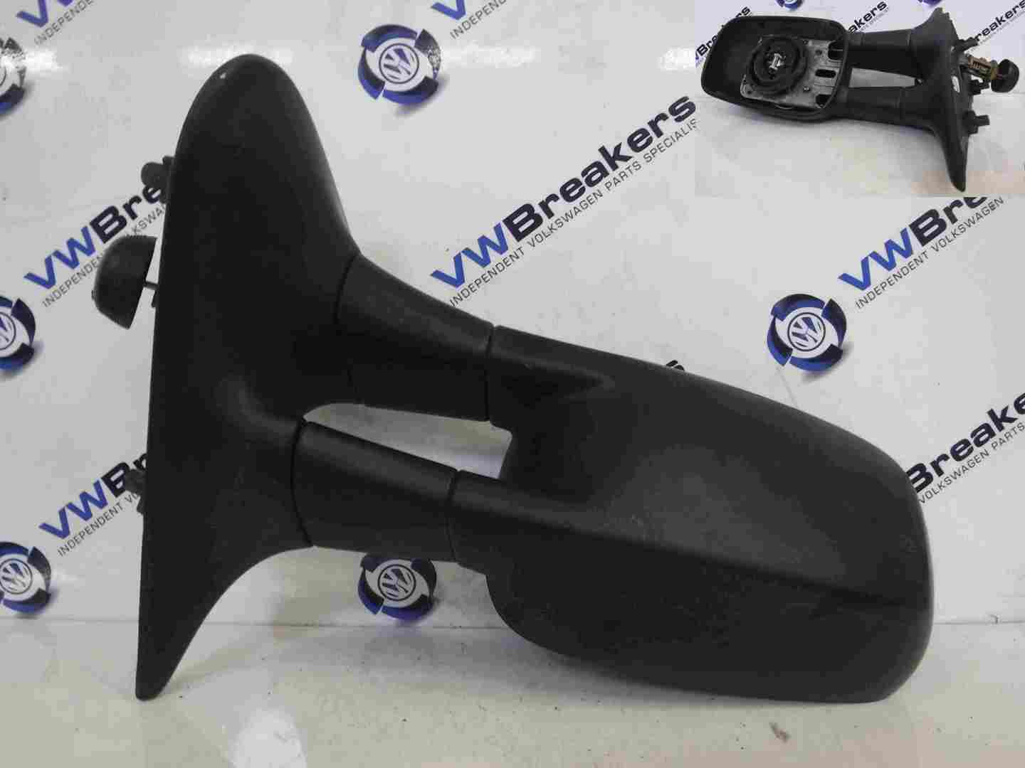 Volkswagen Caddy 1996-2004 Drivers OS Wing Mirror Plain Black Manual