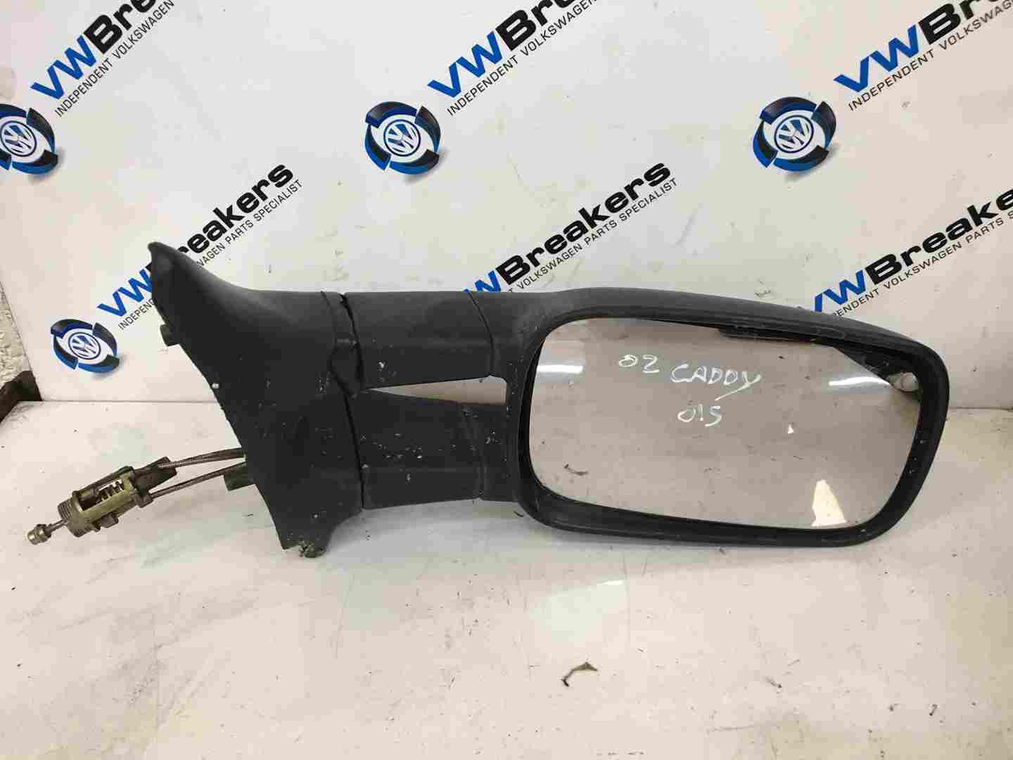 Volkswagen Caddy 1996-2004 Drivers OS Wing Mirror Plain Black