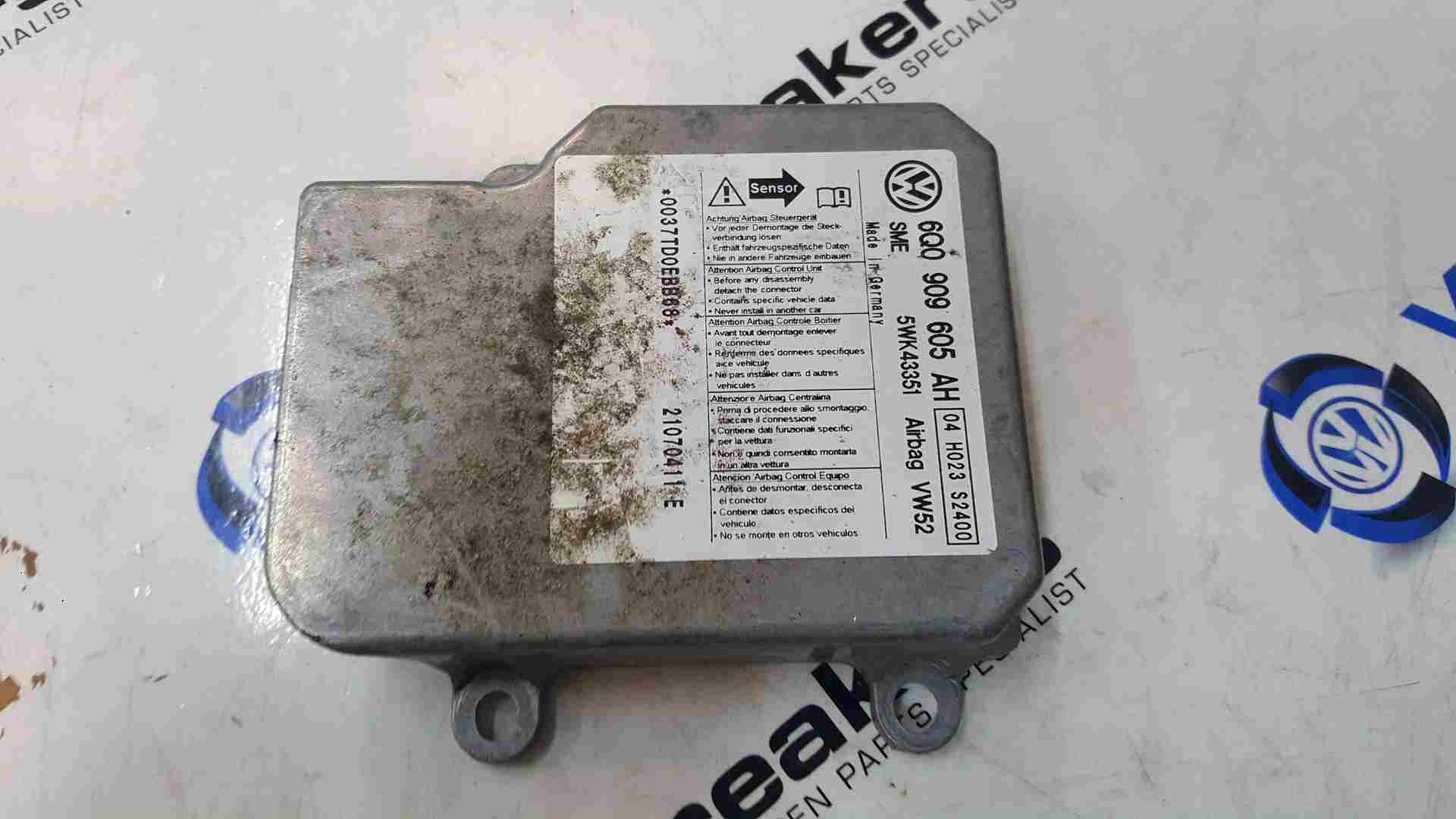 Volkswagen Caddy 2004-2010 Airbag ECU Module Computer 6Q0909605ah