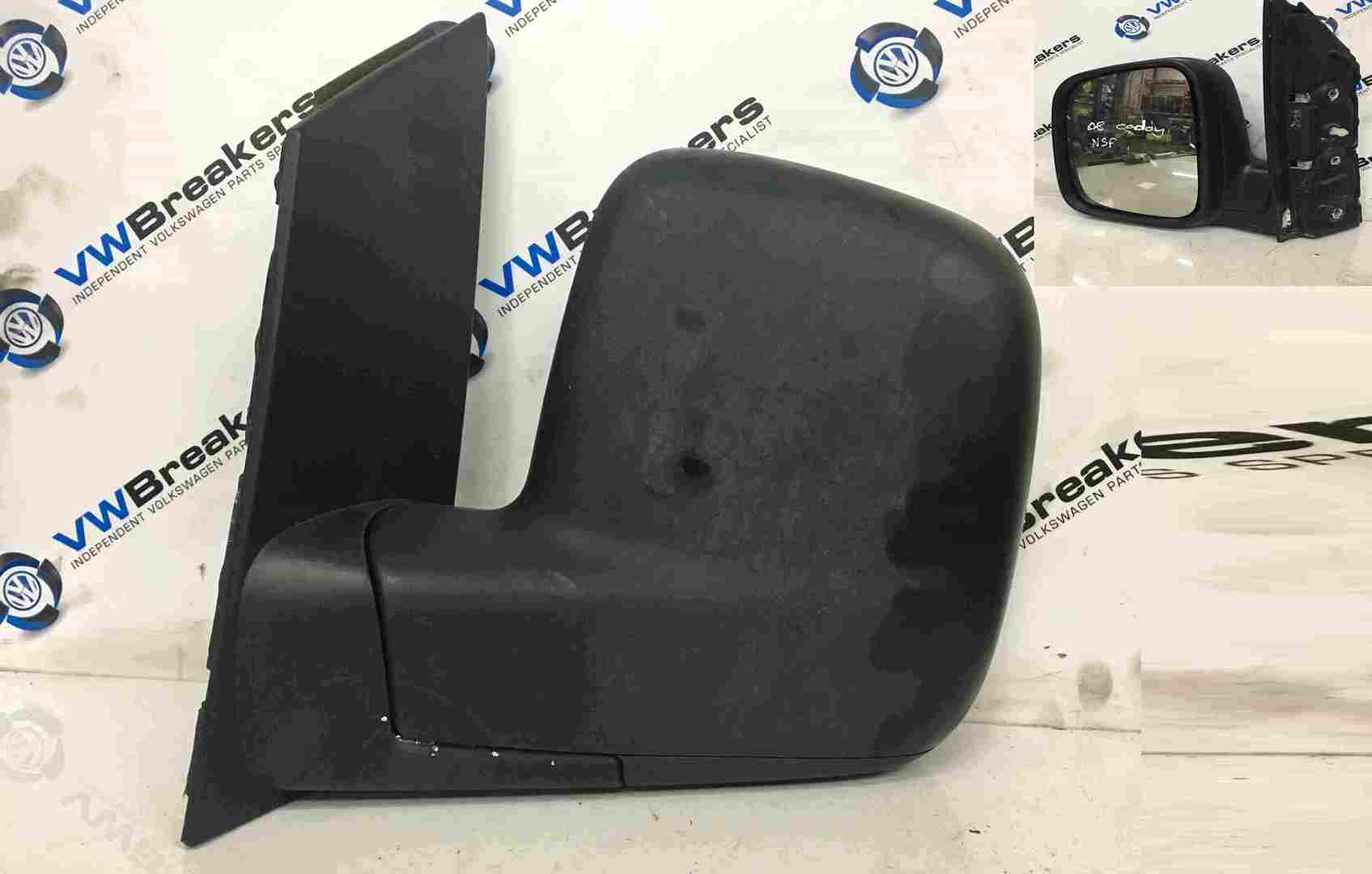 Volkswagen Caddy 2004-2010 Passenger NS Wing Mirror Plain Black
