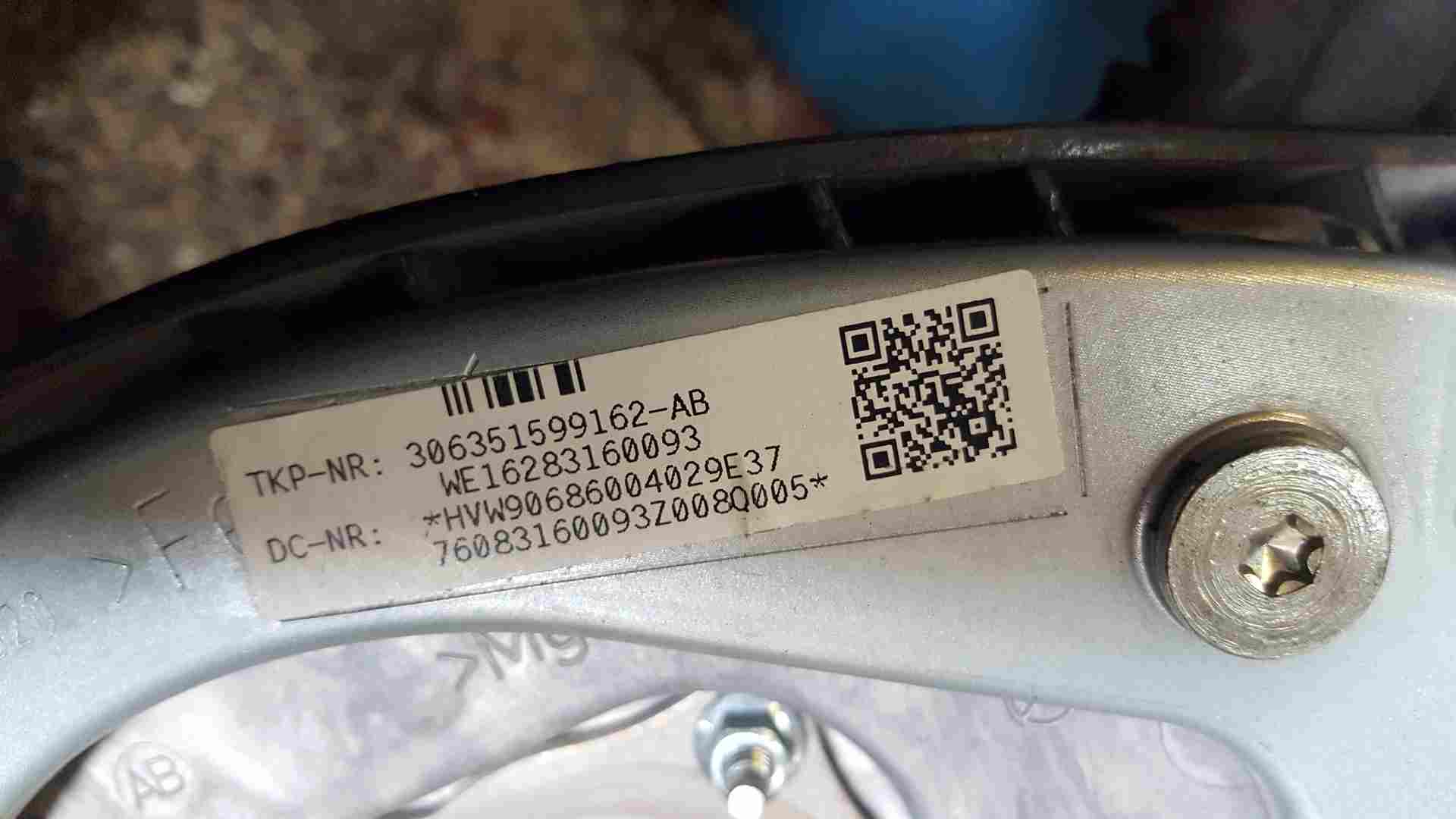 Volkswagen Crafter 2006-2010 Steering Wheel Airbag WE16283160093