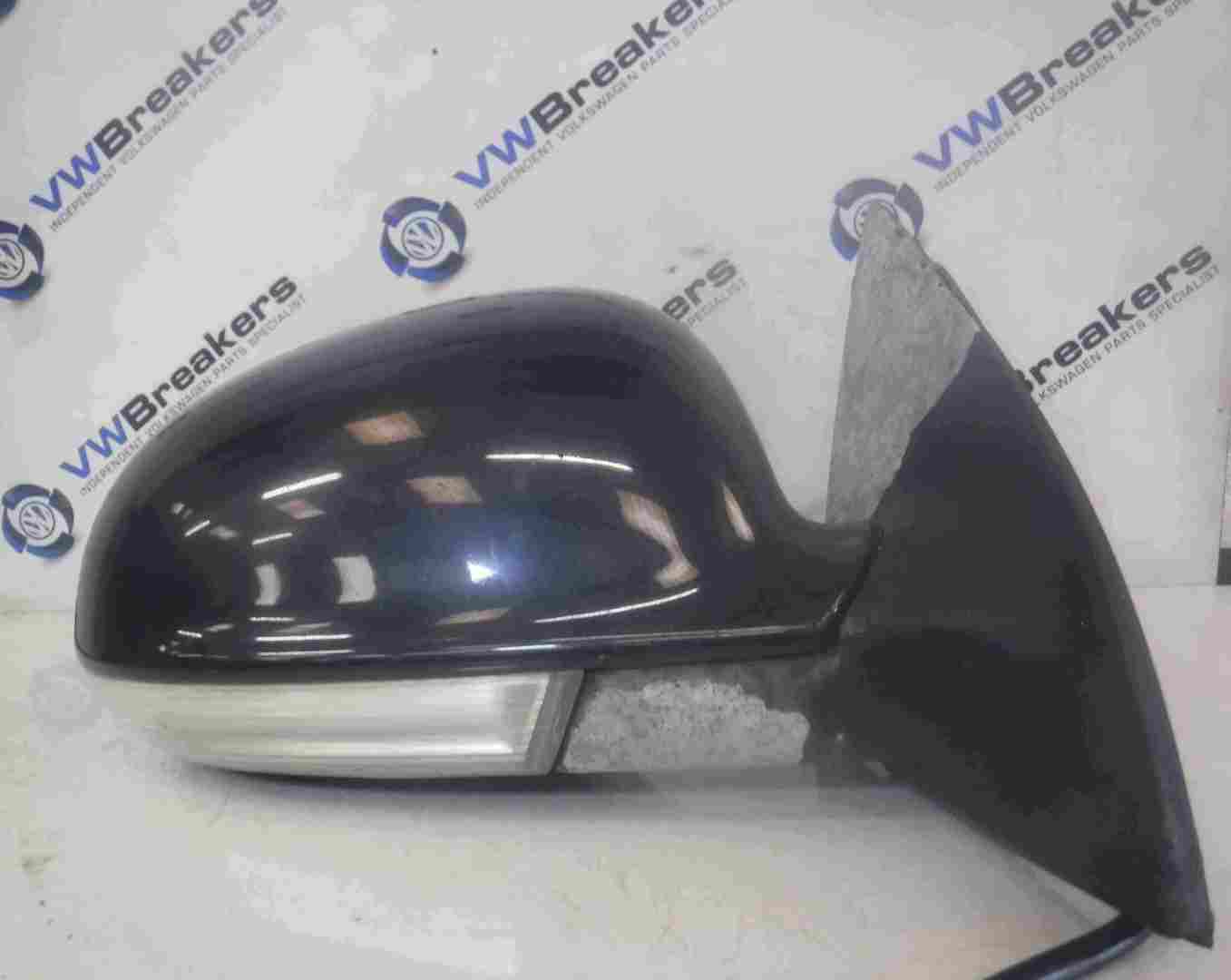 Volkswagen EOS 2005-2016 Drivers OS Wing Mirror Blue LK5N