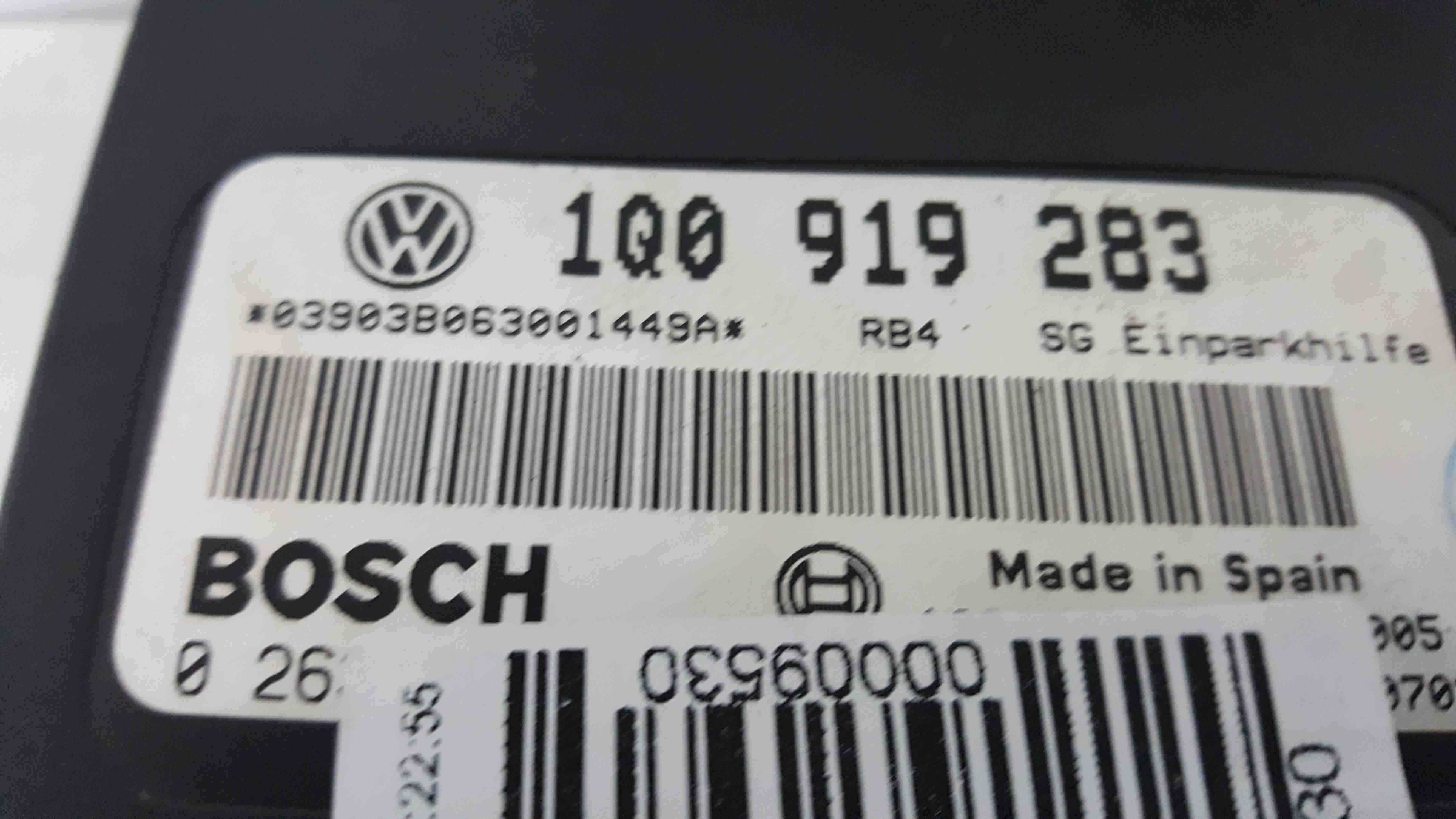 Volkswagen EOS 2005-2016 PDC Parking Sensor Control Module ECU Unit 1Q0919283