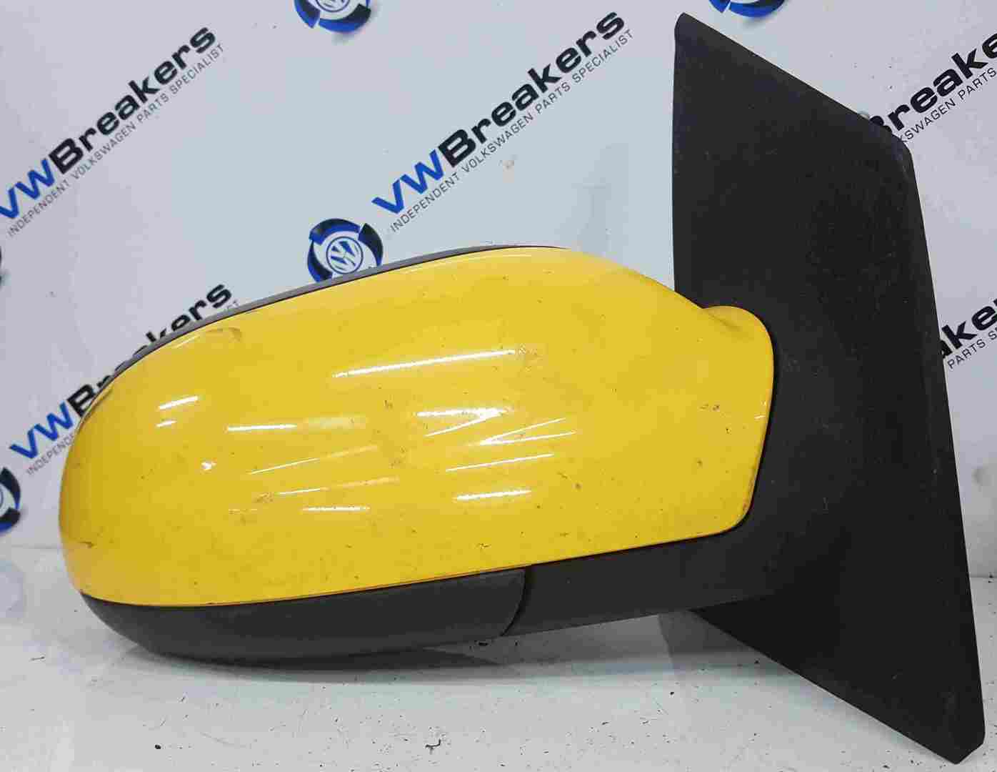 Volkswagen Fox 2005-2011 Drivers OS Wing Mirror Yellow Manual LY1C