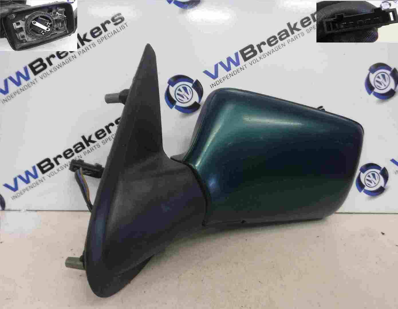Volkswagen Golf 1991-1999 MK3 VR6 Passenger NS Wing Mirror Green LC6P
