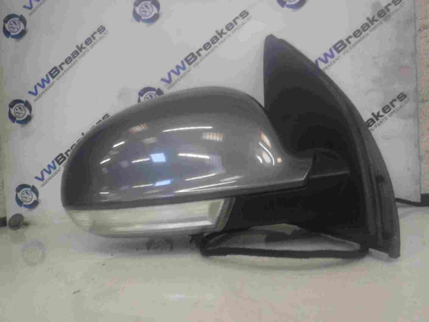 Volkswagen Golf MK5 2003-2009 Drivers OS Wing Mirror Grey LA7T