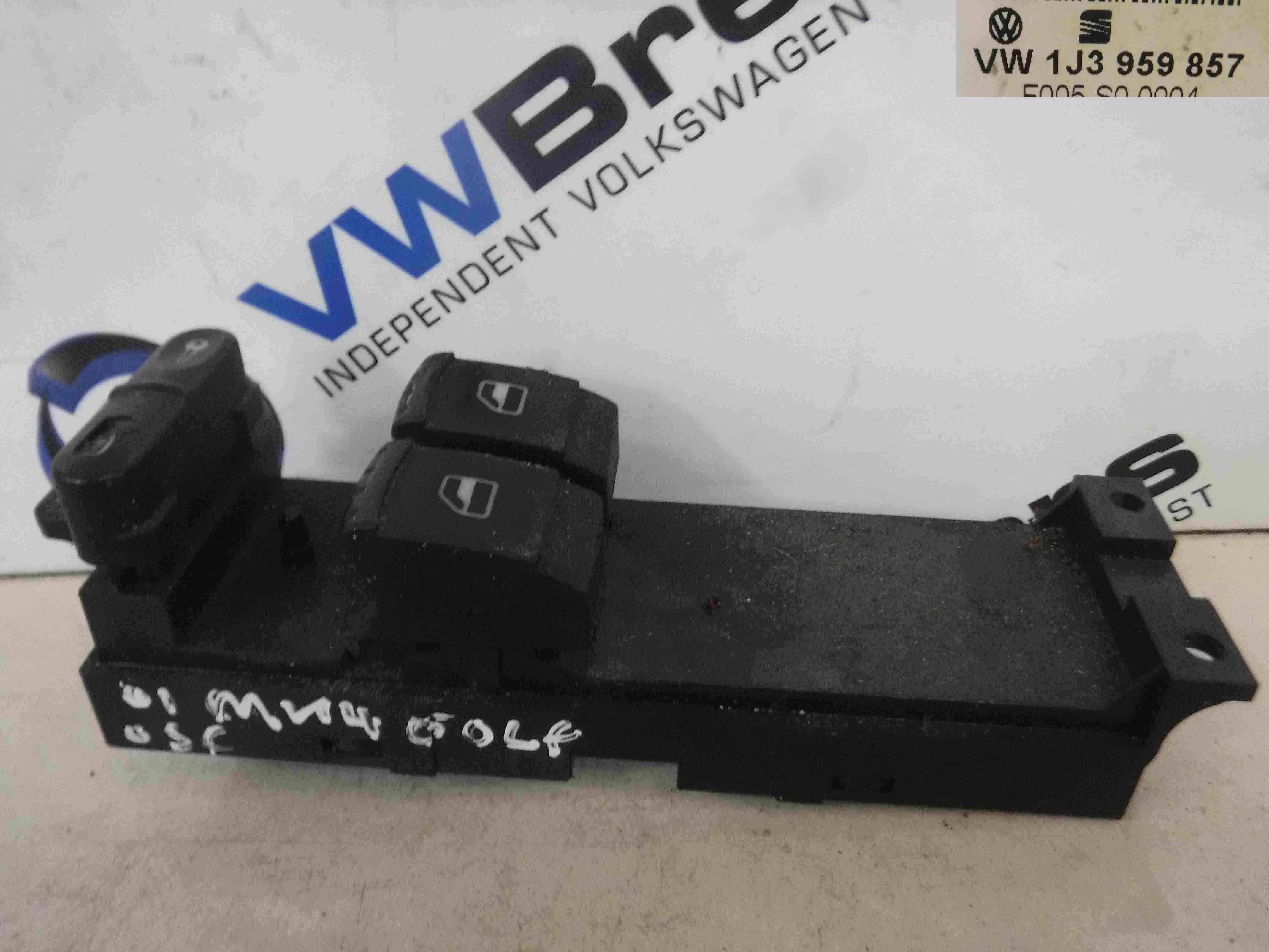 Volkswagen Golf MK4 1997-2004 Drivers OSF Front Window Switch Panel 1J3959857
