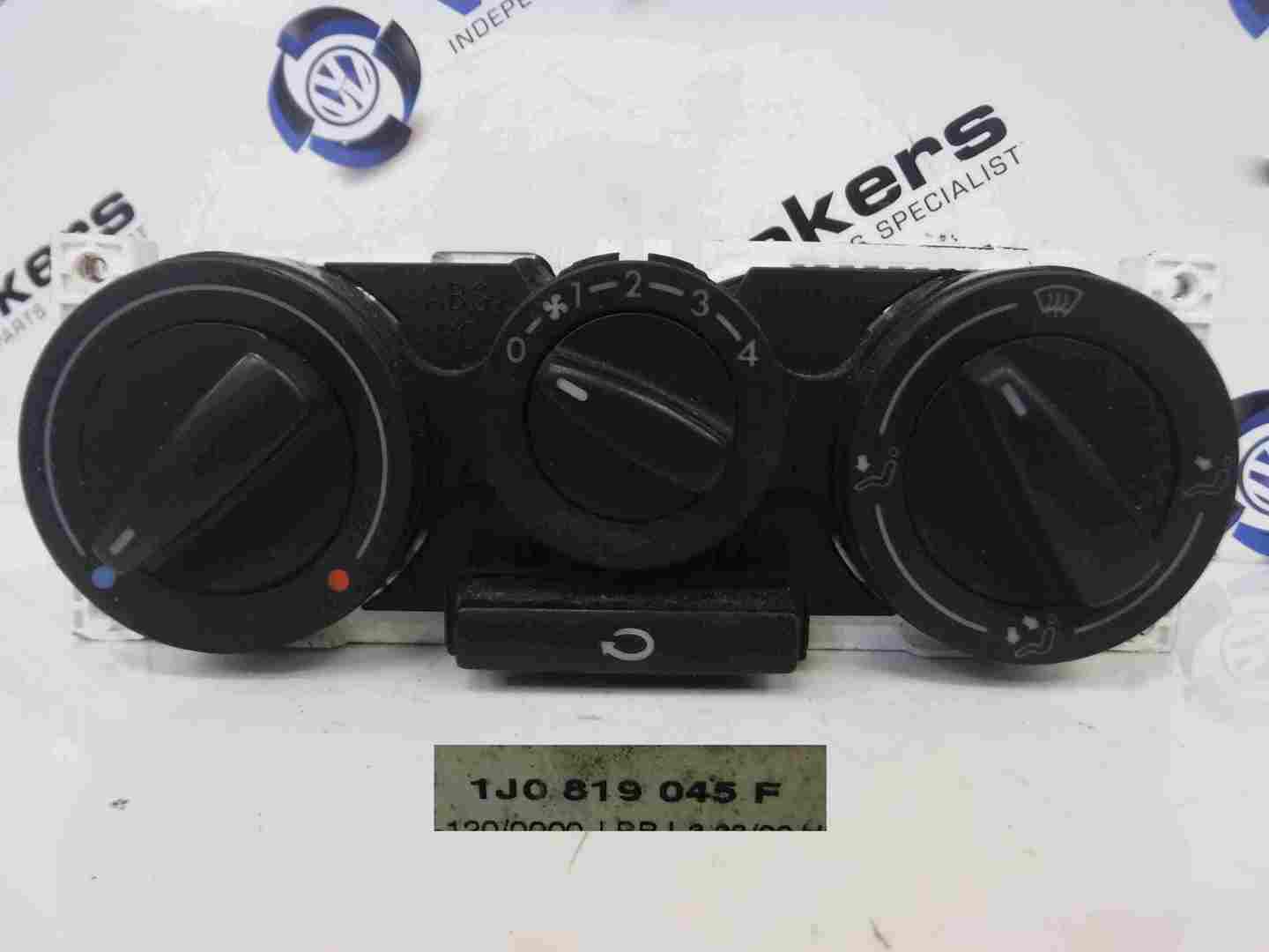 Volkswagen Golf MK4 1997-2004 Heater Blower Fan Controls Dials No Aircon