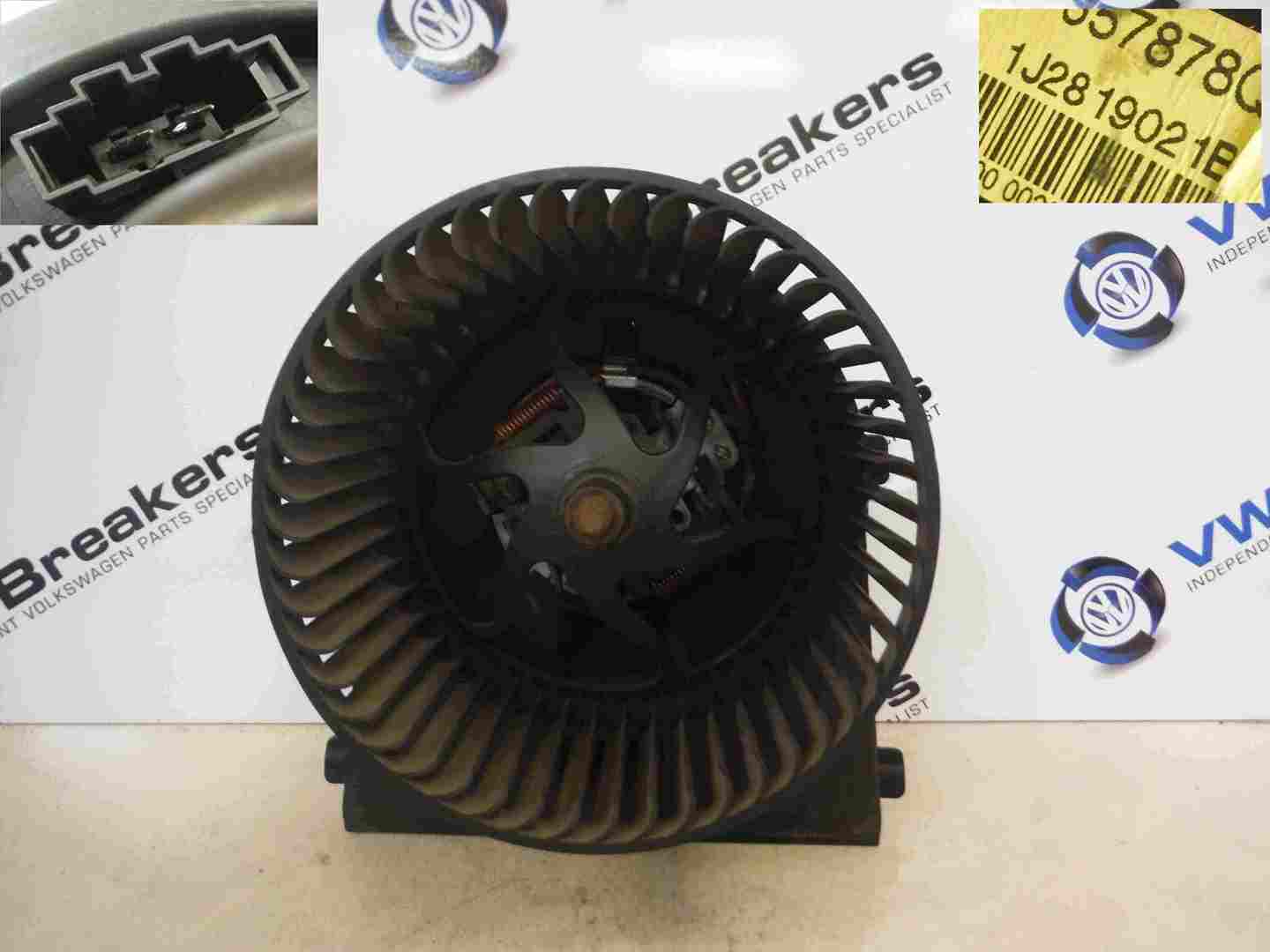 Volkswagen Golf MK4 1997-2004 Heater Blower Motor Fan 1J2819021B 1J2819021C