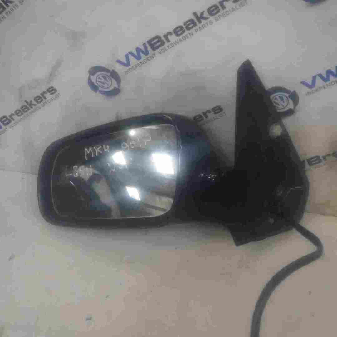 Volkswagen Golf MK4 1997-2004 Passenger NS Wing Mirror Blue LB5N Electric