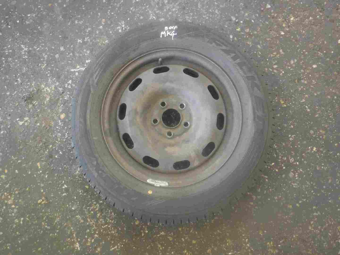 Volkswagen Golf MK4 1997-2004 Spare Steel Wheel + Tyre 195 65 15 7mm Tread 4/5