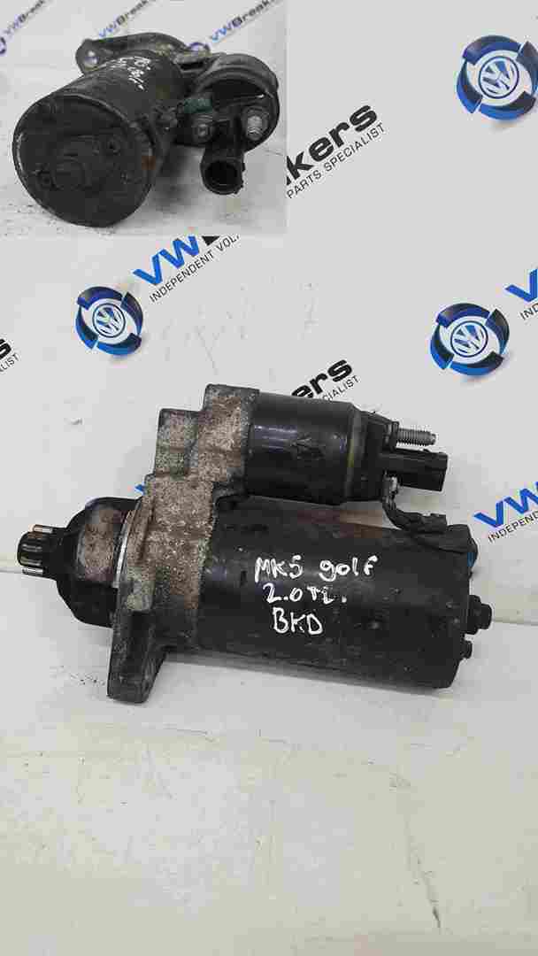 Volkswagen Golf MK5 2003-2009 2.0 TDi Starter Motor Starting BKD 0986020280
