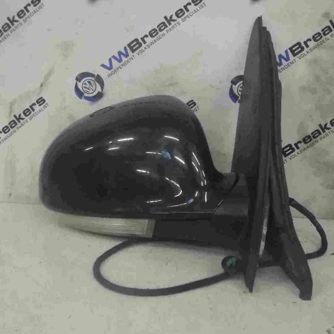 Volkswagen Golf MK5 2003-2009 Drivers OS Wing Mirror Black LC9Z WITH GLASS