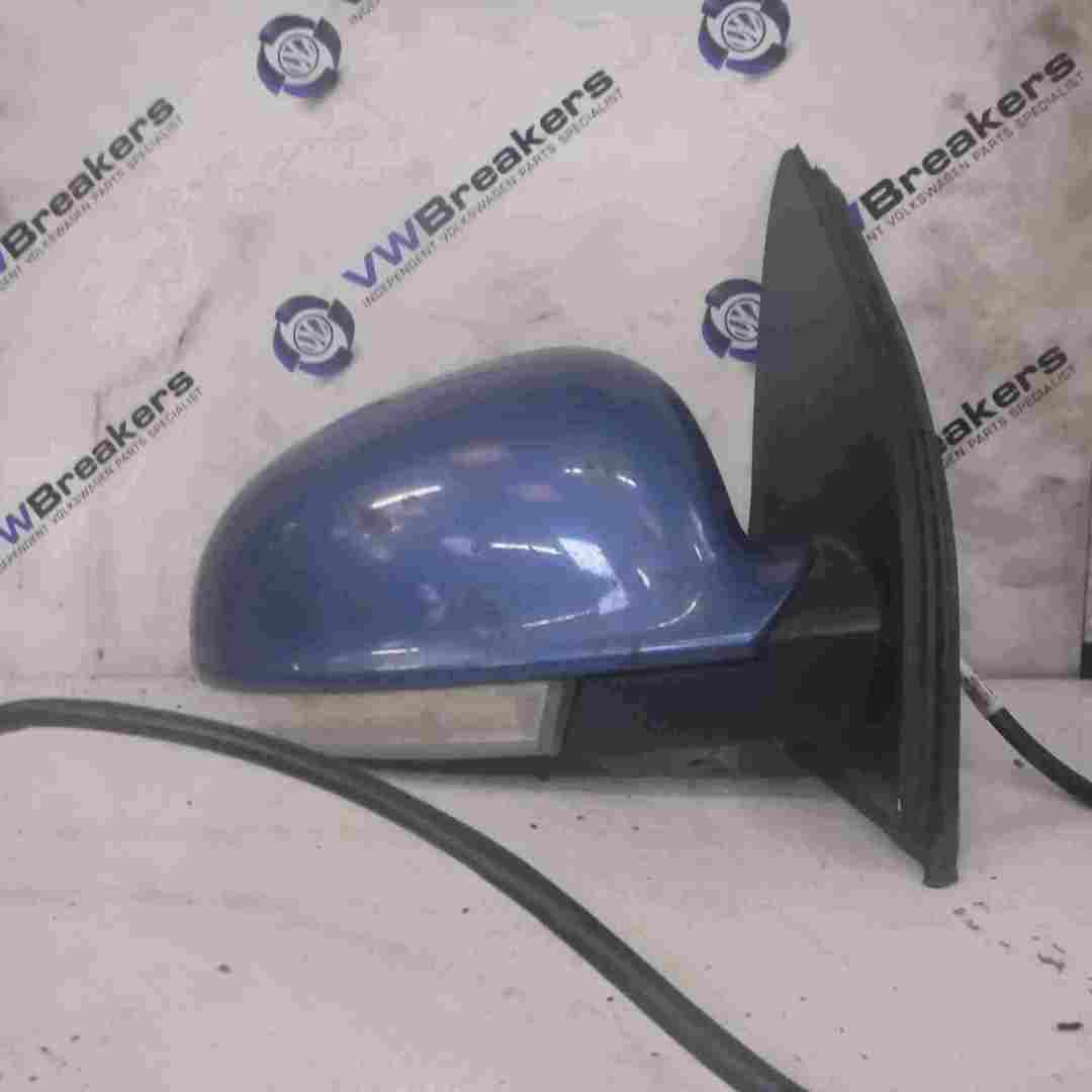 Volkswagen Golf MK5 2003-2009 Drivers OS Wing Mirror Blue LC5G