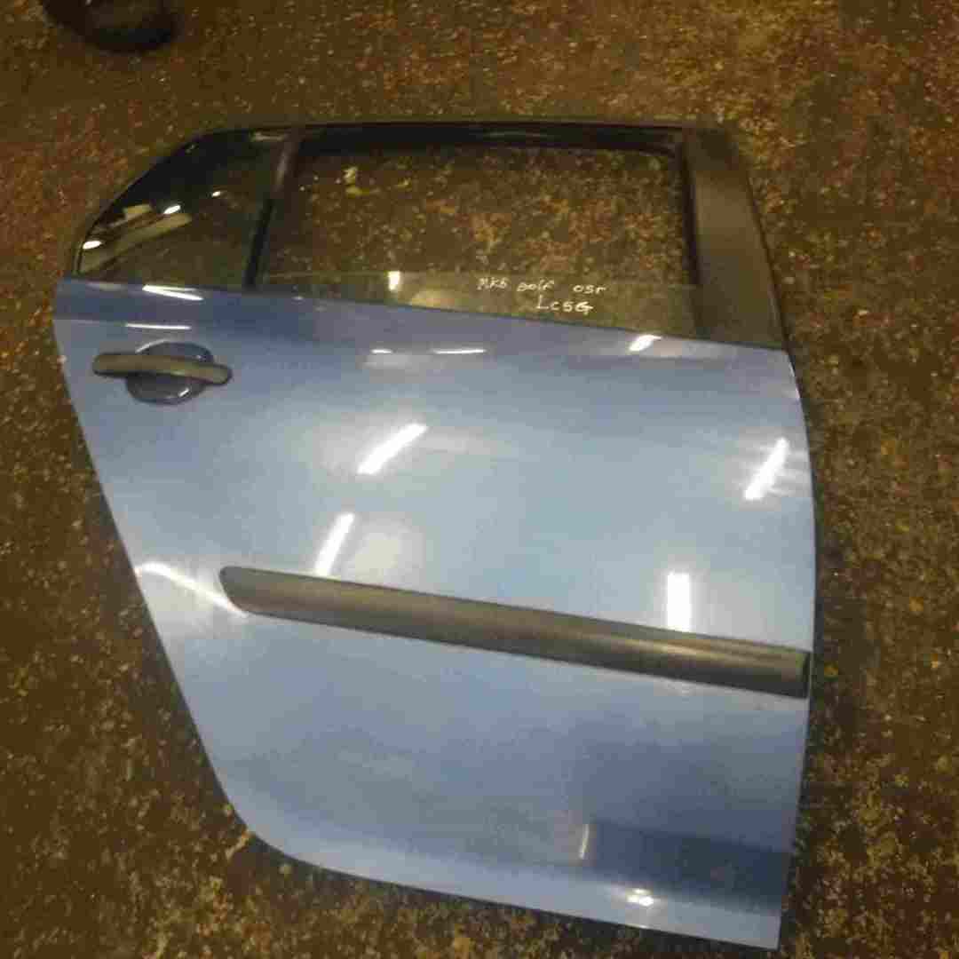 Volkswagen Golf MK5 2003-2009 Drivers OSR Rear Door Blue LC5G