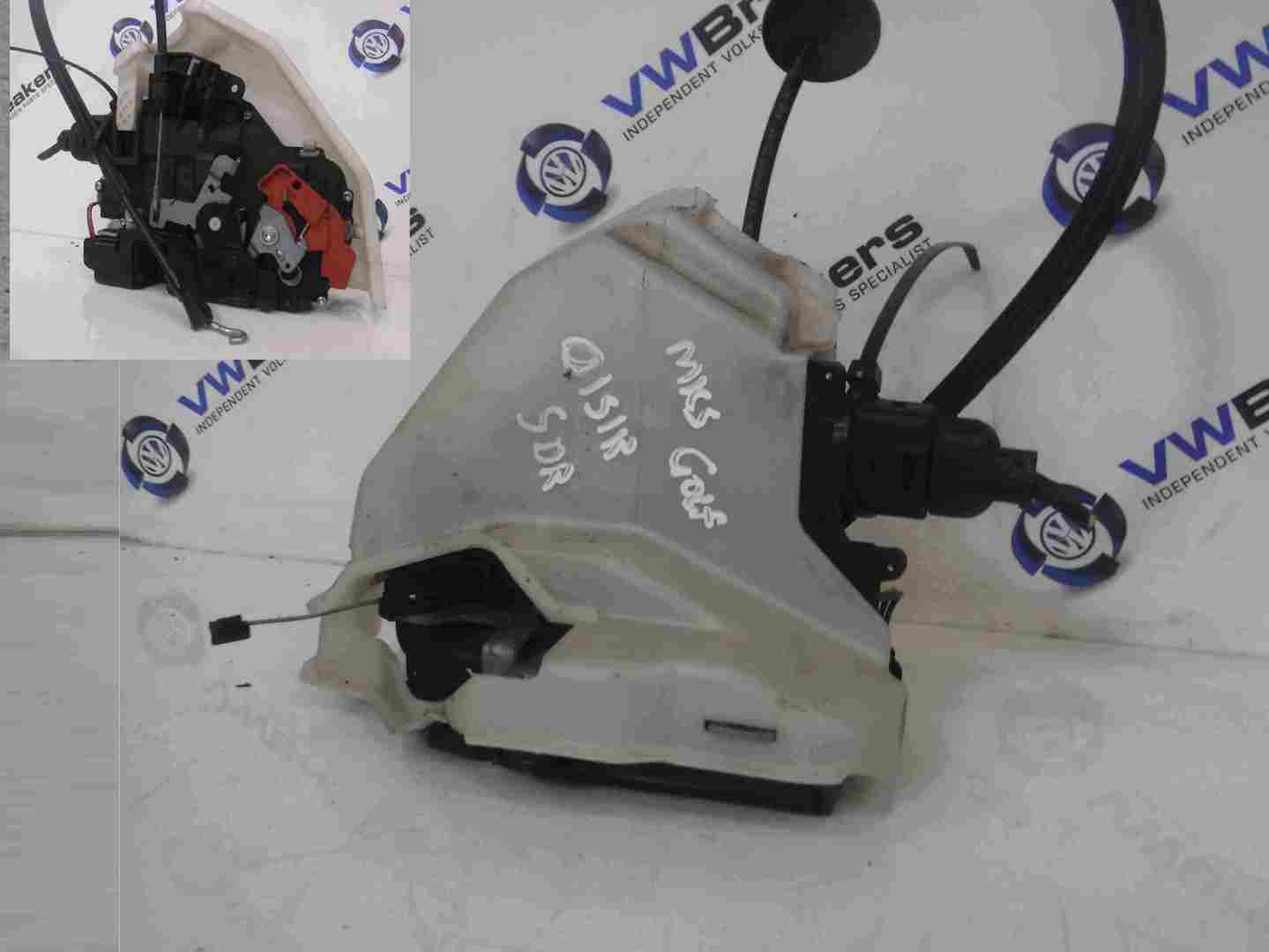 Volkswagen Golf MK5 2003-2009 Drivers OSR Rear Door Lock Mechanism With Casing