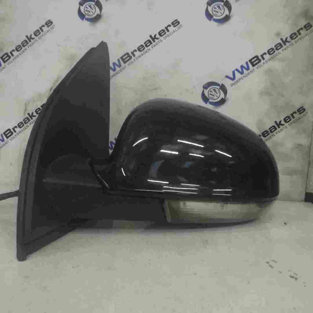 Volkswagen Golf MK5 2003-2009 Passenger NS Wing Mirror Black LC9Z