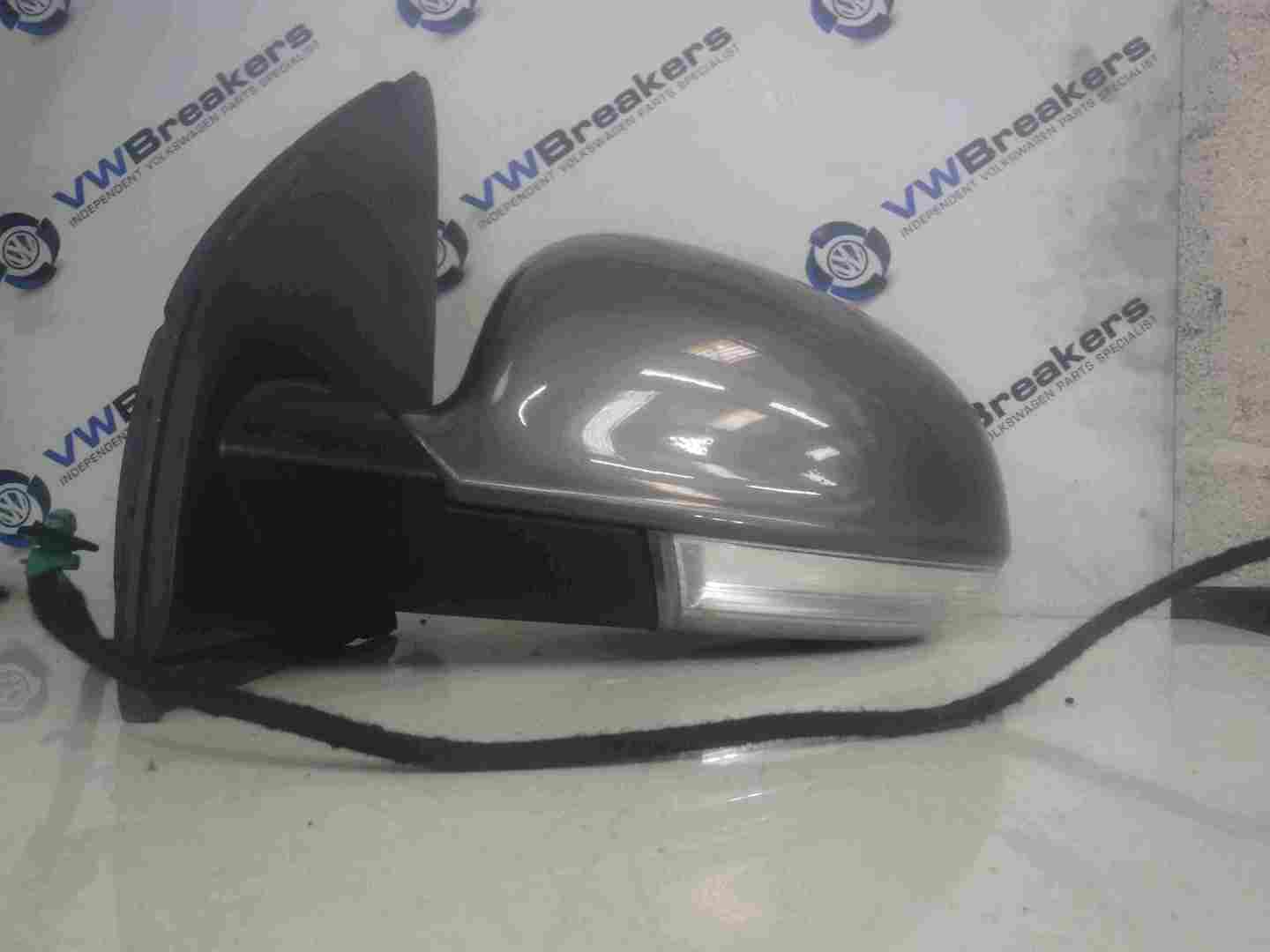 Volkswagen Golf MK5 2003-2009 Passenger Ns Wing Mirror Grey La7t 
